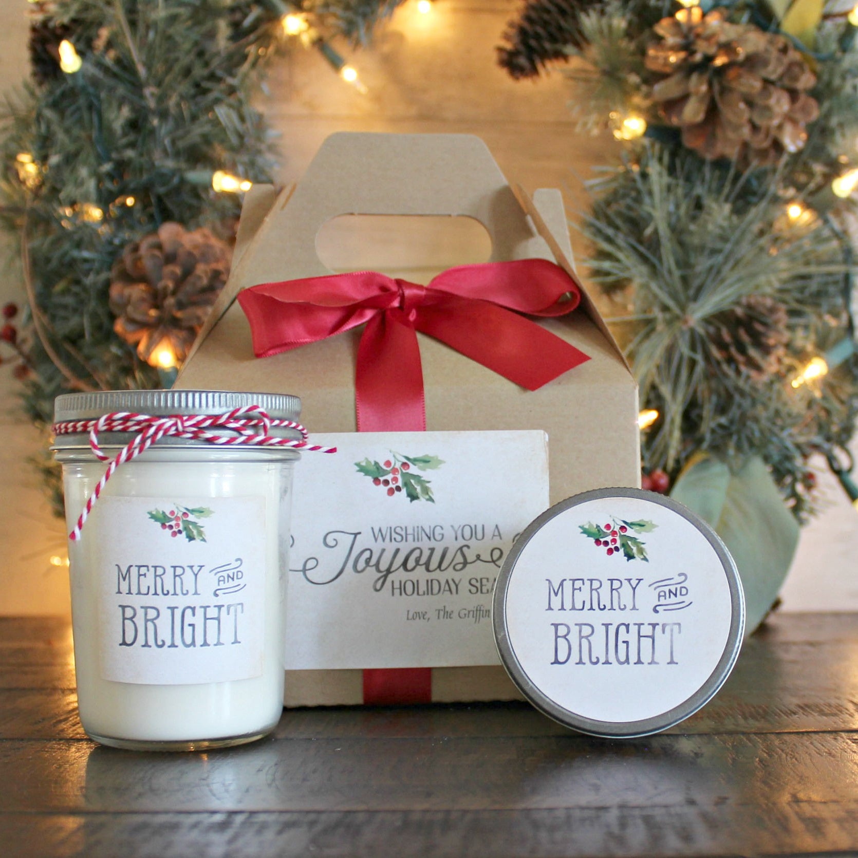 Christmas Gift Box / Christmas Candle / Spa Gift Set / Christmas Gift Hostess / Personalized Christmas Gift / Christmas Gift Set with Box