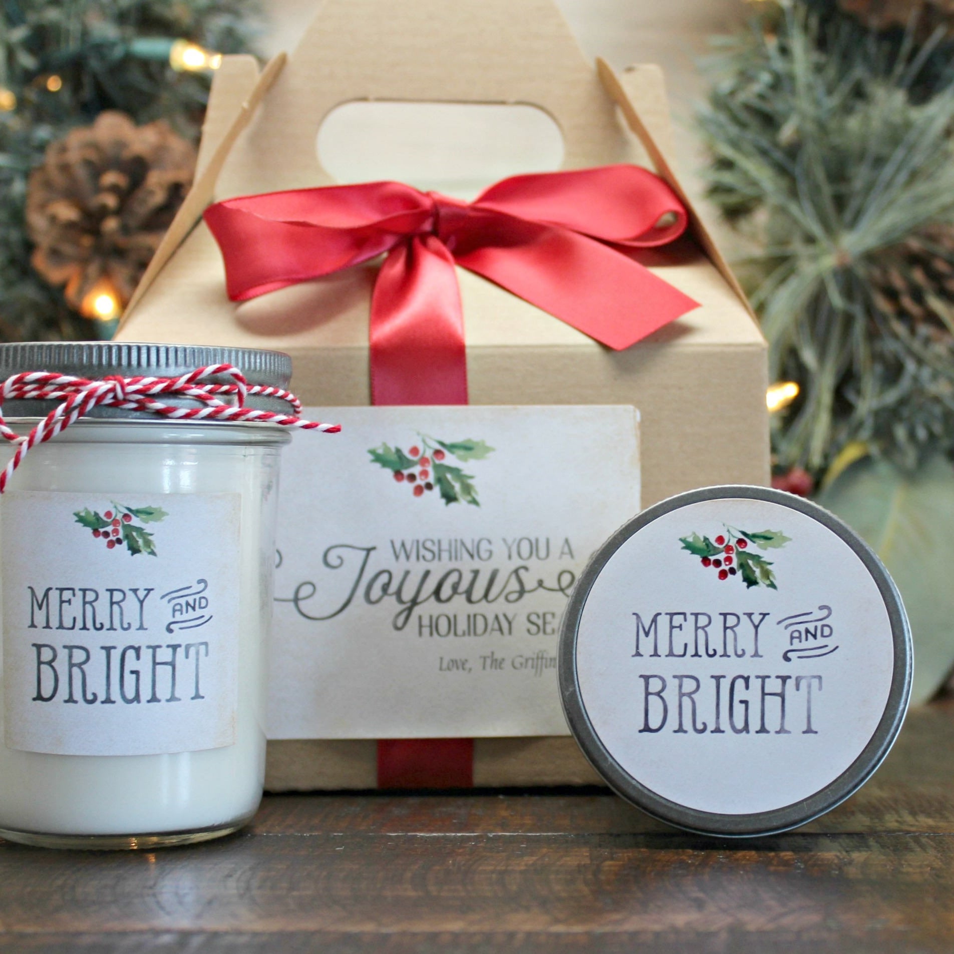 Christmas Gift Box / Christmas Candle / Spa Gift Set / Christmas Gift Hostess / Personalized Christmas Gift / Christmas Gift Set with Box