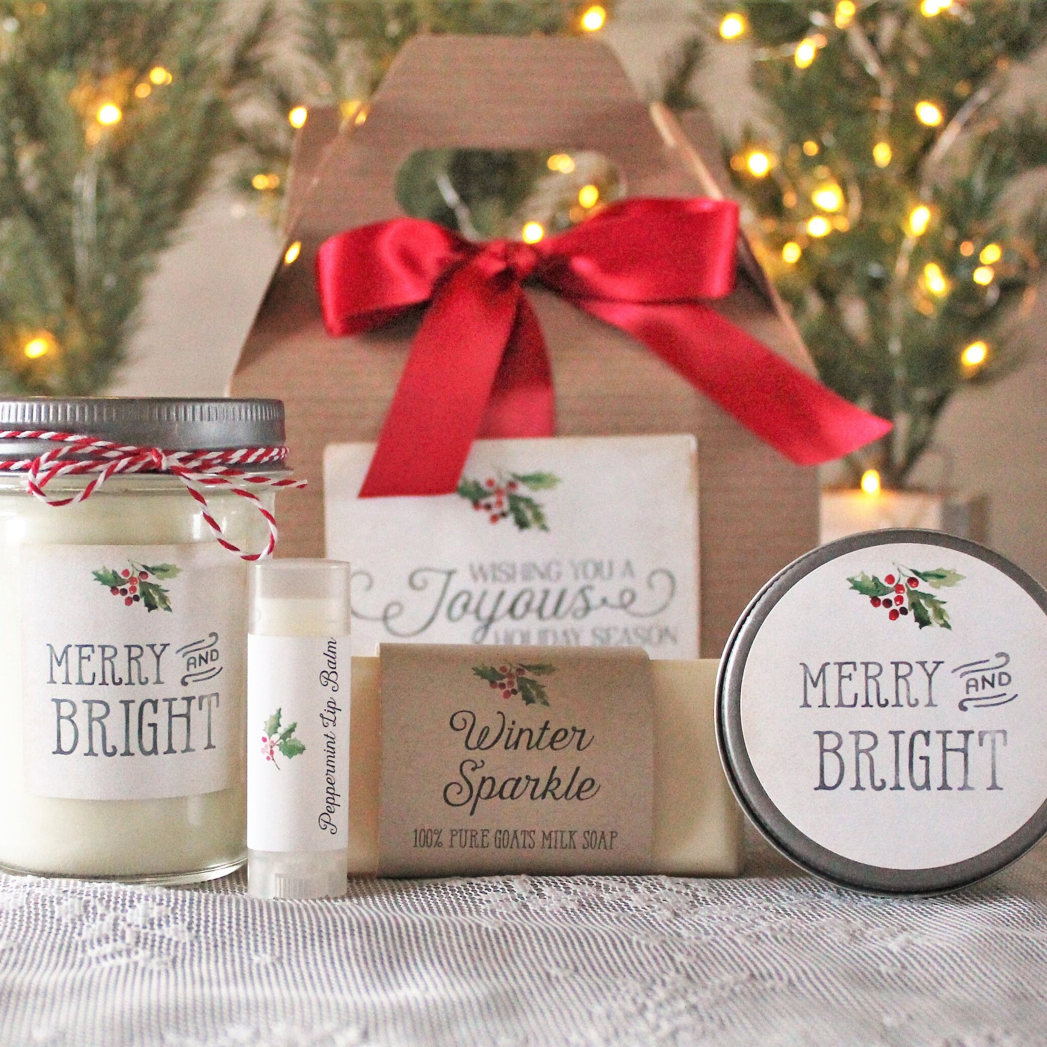 Holiday Gift Box / Christmas Spa Gift Set / Christmas Gift Idea / Christmas Gift For Her /Christmas Gift For Him / Personalized Holiday Gift