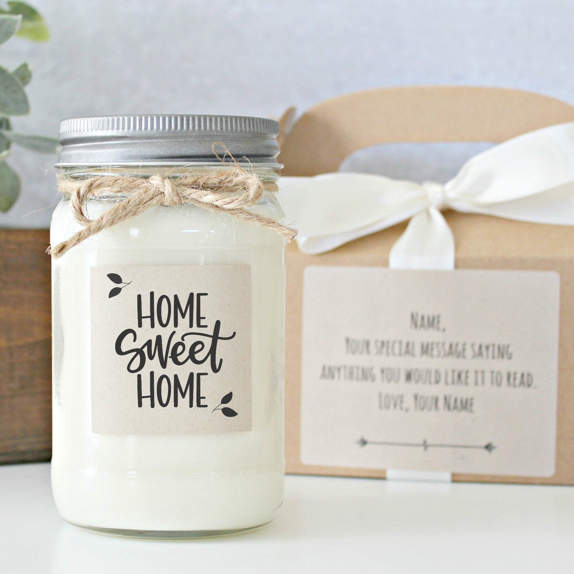 Housewarming gift / Home Sweet Home Soy Candle / New Home Gift / Realtor Closing Gift / First Home Gift / Anniversary / Housewarming Candle