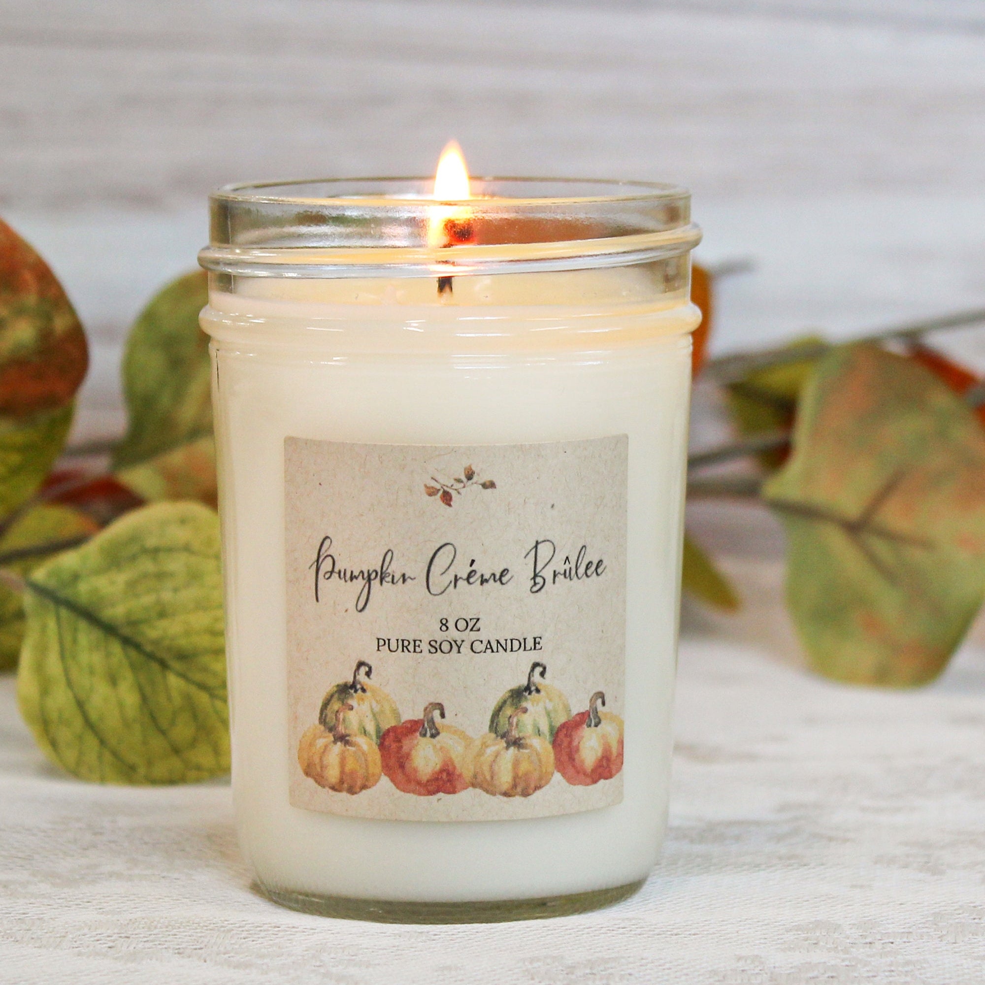Pumpkin Candles / Fall Candle Set / Set of 3 Soy Candles / Pumpkin Spice Candle / Pumpkin Creme Brulee / Pumpkin Crumb Cake / Fall Gift