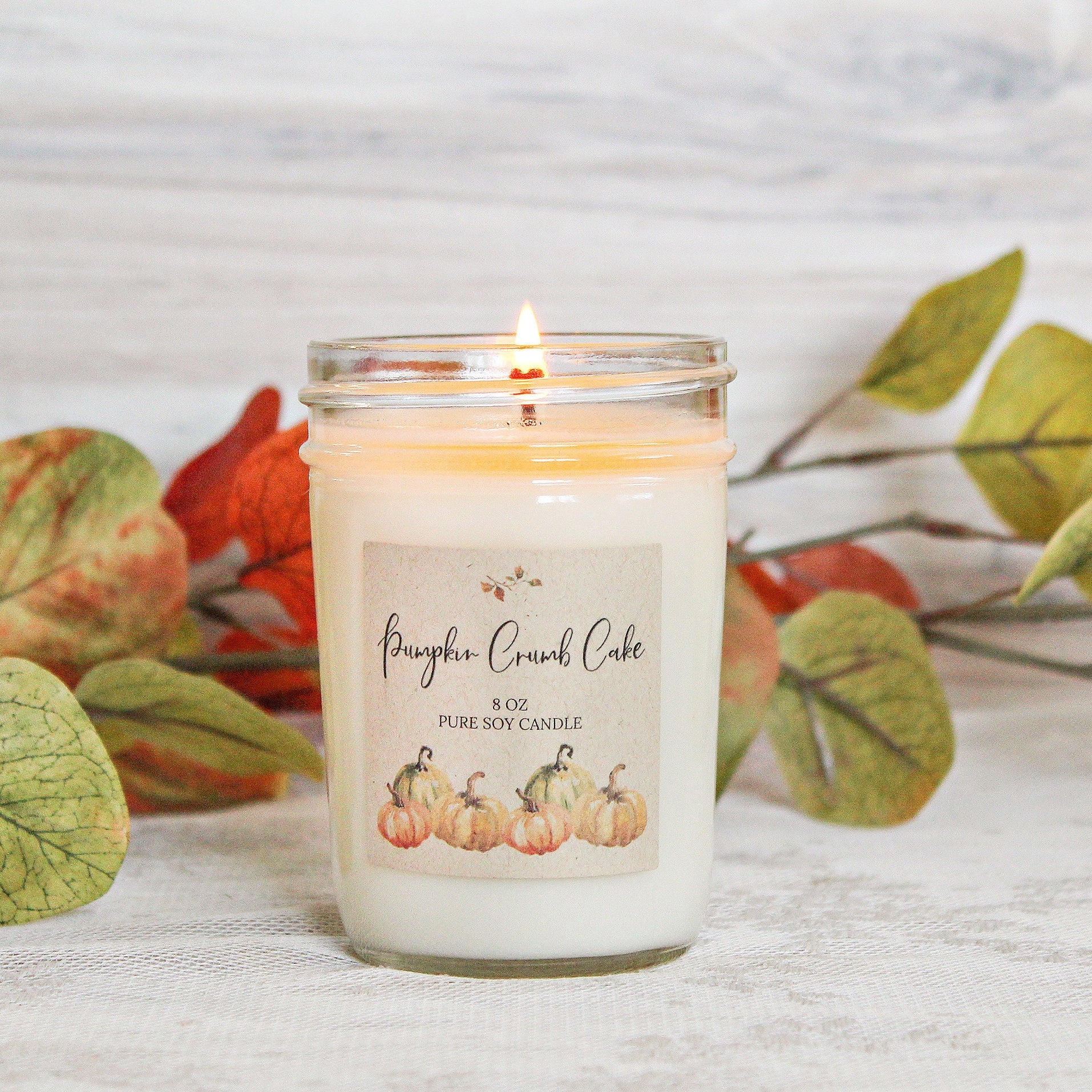 Pumpkin Candles / Fall Candle Set / Set of 3 Soy Candles / Pumpkin Spice Candle / Pumpkin Creme Brulee / Pumpkin Crumb Cake / Fall Gift