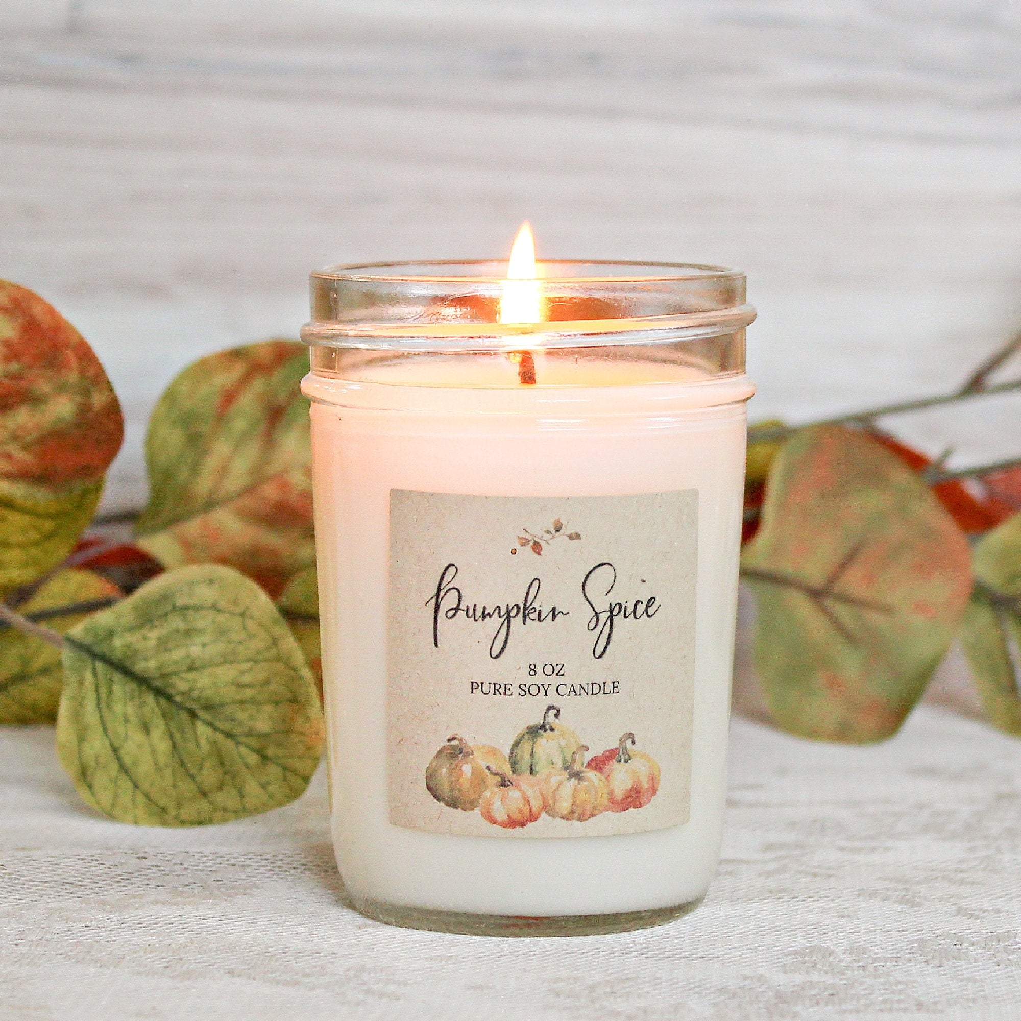 Pumpkin Candles / Fall Candle Set / Set of 3 Soy Candles / Pumpkin Spice Candle / Pumpkin Creme Brulee / Pumpkin Crumb Cake / Fall Gift