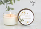 Wildflower Baptism Favors / 4 oz - Soy Candle Favors / Girl Baptism / Communion Favor / Baby Baptism Favor / Personalized Favor