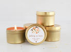 Bulk Wedding Favors for Guests / Set of 10 Candle Favors / Falling in Love / Candle Favors / Personalized Wedding Favors / Gold Candle Tins