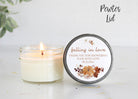 Falling in love Bridal Shower Favors / Personalized 4oz. Candle Favors / Fall Wedding / Wedding Favors for Guests / Party Favors