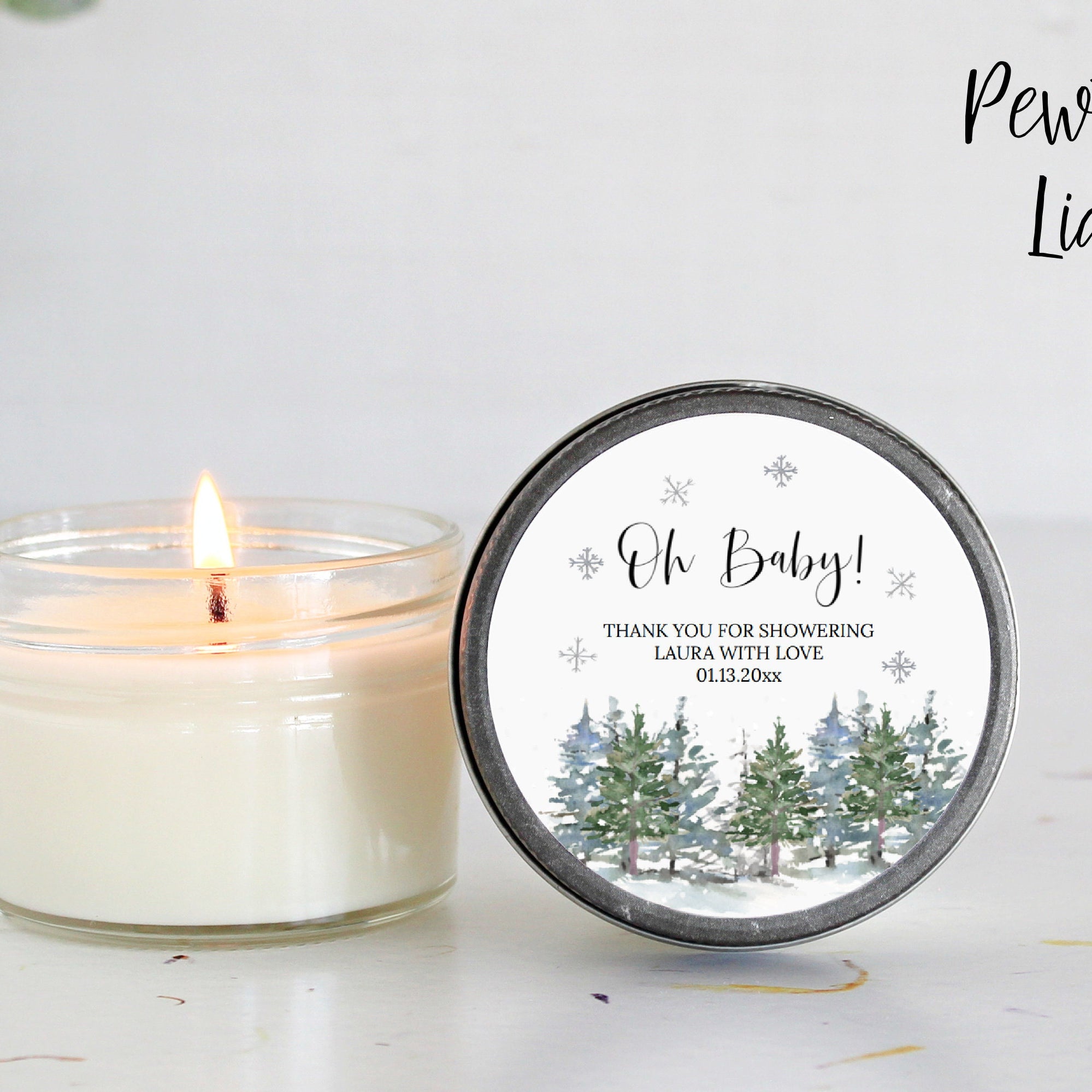 Winter Baby Shower / Bulk 4 oz Candle Favors / Baby It's Cold Outside / Winter Wonderland / Boy Baby Shower / Girl Baby Shower/Onederland