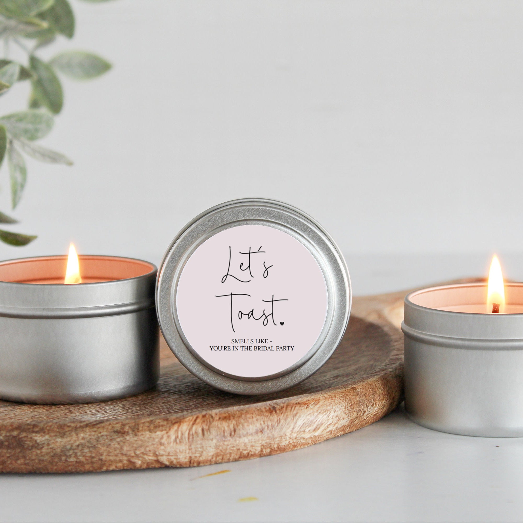Let's Toast / Bridesmaid Proposal Gift / Strawberries & Champagne Candle / Small Bridesmaid Gift / Smells like You're in the Bridal Party
