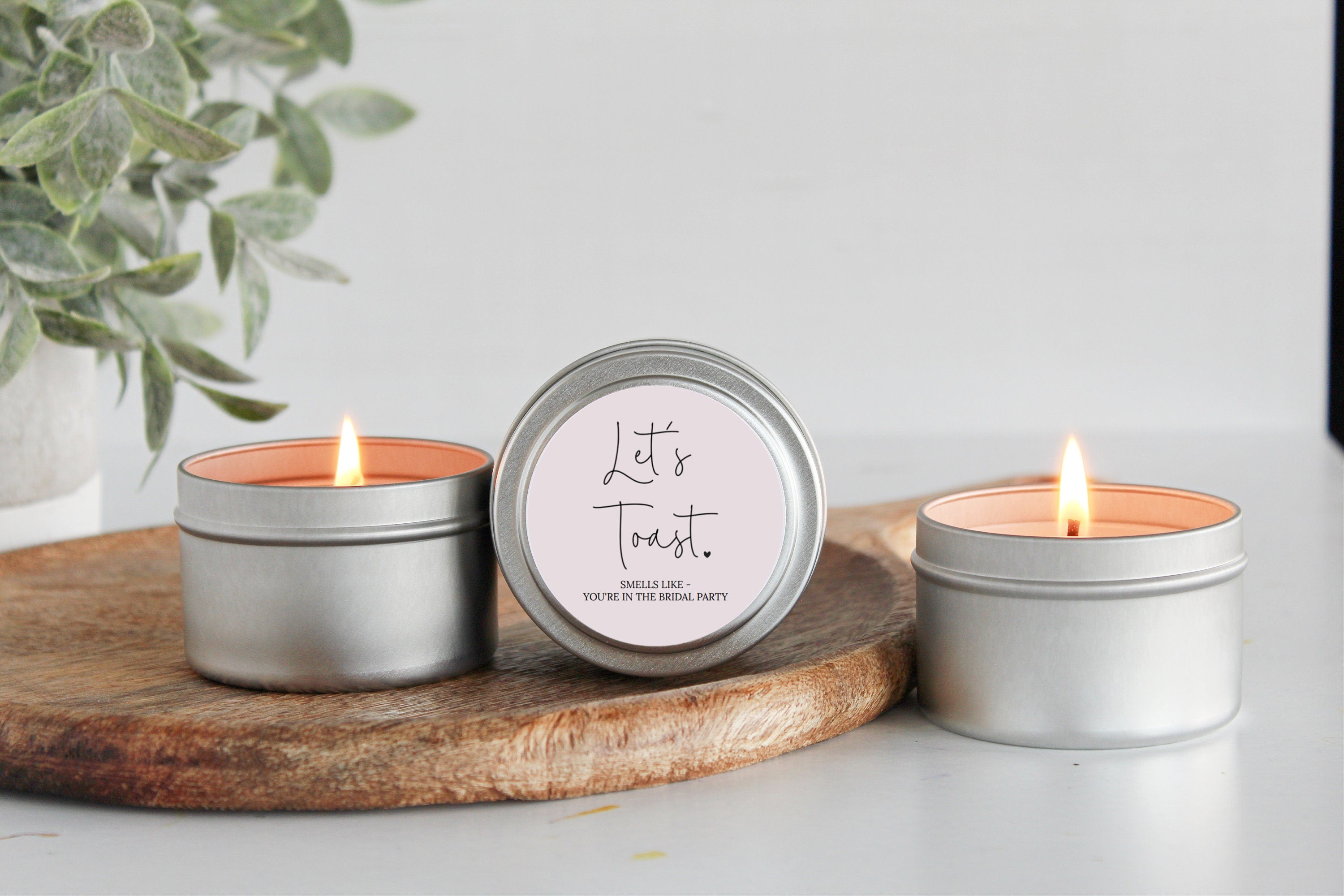 Let's Toast / Bridesmaid Proposal Gift / Strawberries & Champagne Candle / Small Bridesmaid Gift / Smells like You're in the Bridal Party