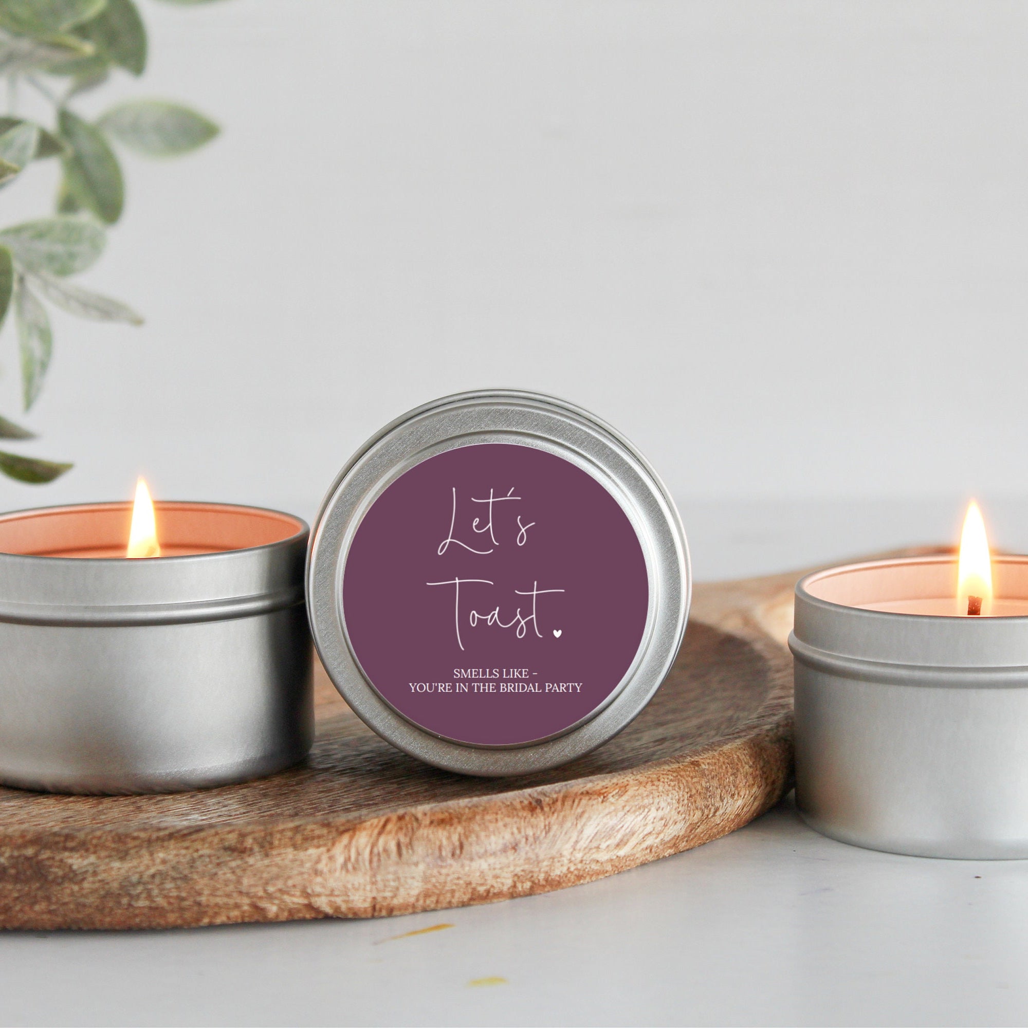 Let's Toast / Bridesmaid Proposal Gift / Strawberries & Champagne Candle / Small Bridesmaid Gift / Smells like You're in the Bridal Party