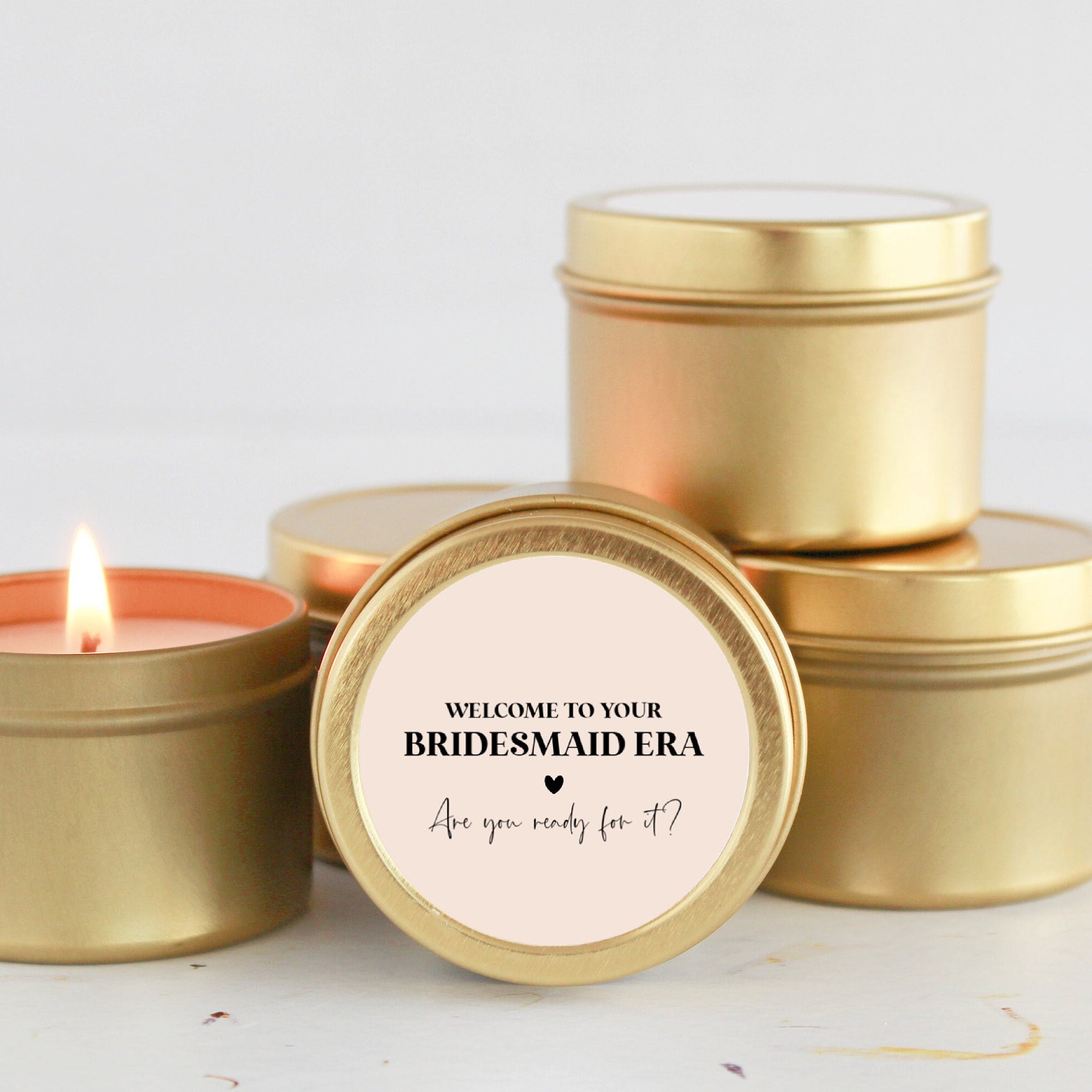 Bulk Bridesmaid Proposal Gift / Soy Candle / Small Bridesmaid Gift / Welcome to your Bridesmaid Era / Unique / Will you be my /Maid of Honor