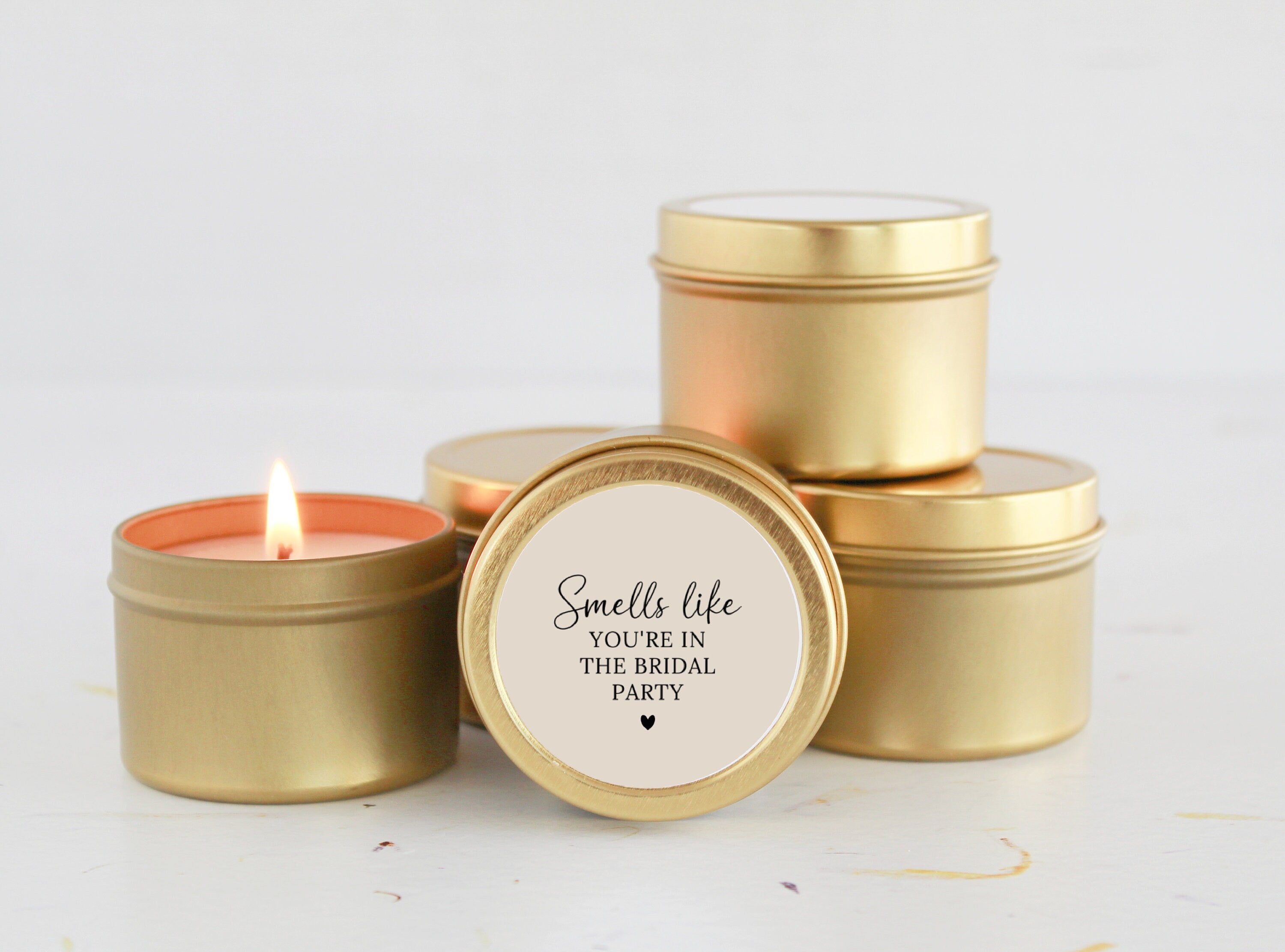 Bridesmaid Proposal Candle / Smells like you're in the bridal party / Maid of Honor Gift / Matron of Honor / Bulk Bridal Party Gift / Tin
