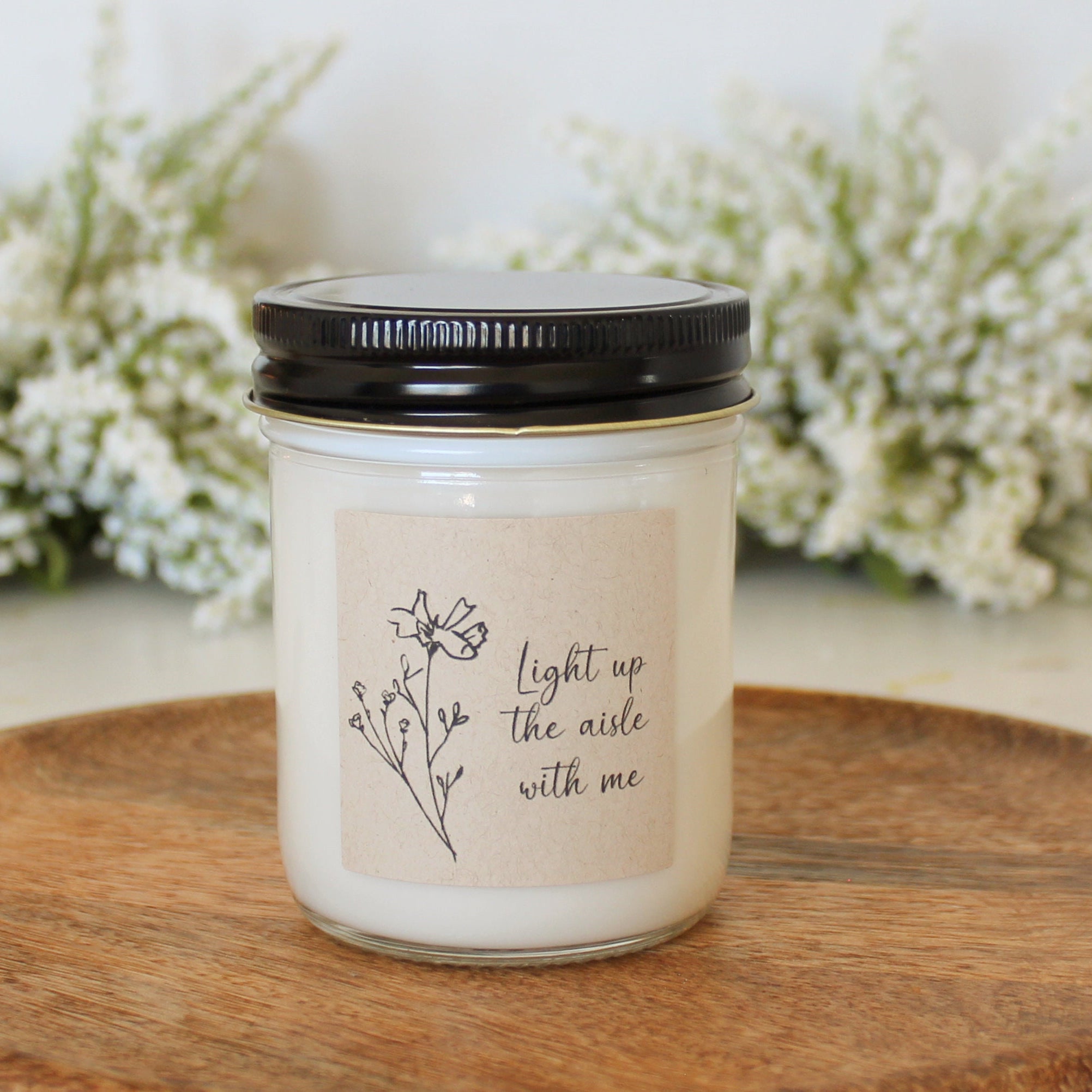 Bridesmaid Proposal Candle / Bridesmaid Gifts / Maid of Honor / Matron of Honor / Light up the aisle with me / I can't say I do without you