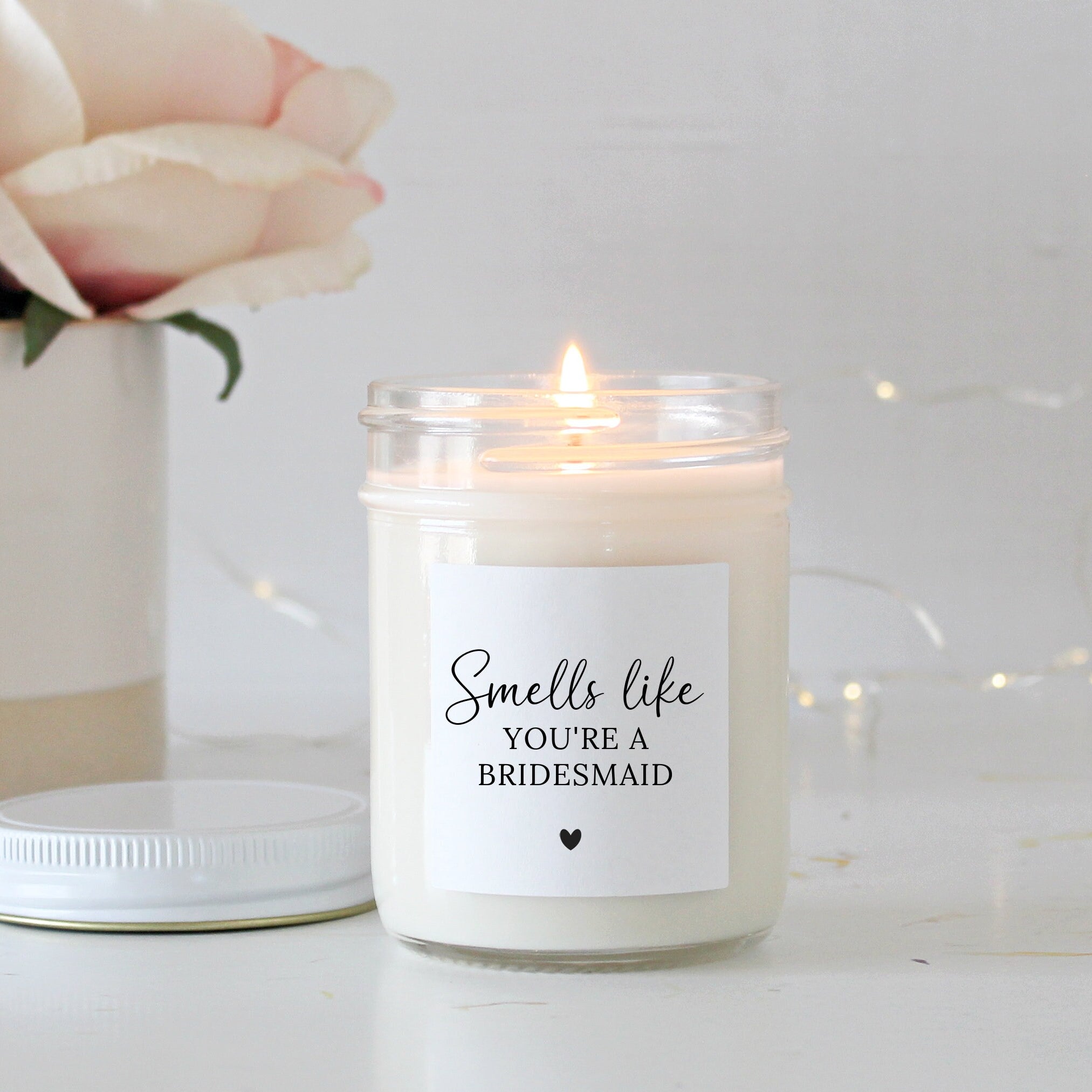 Smells like you're in the bridal party / Bridesmaid Proposal Candle / Bridesmaid Gifts / Maid of Honor Gift / Matron of Honor /