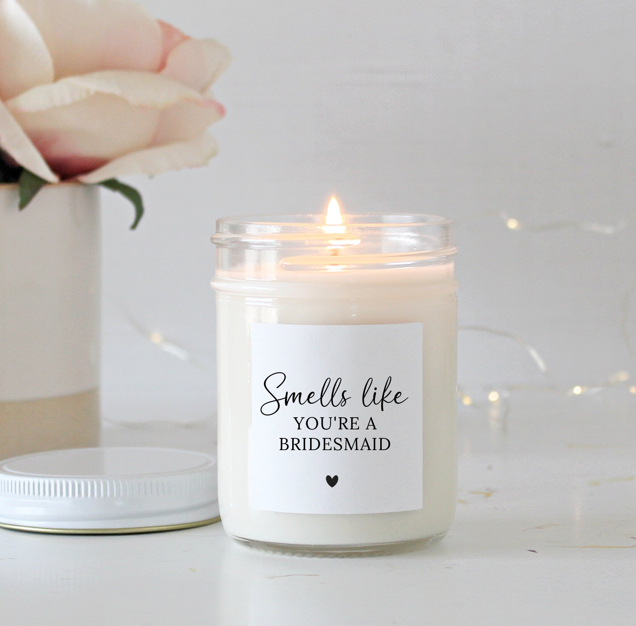 Smells like you're in the bridal party / Bridesmaid Proposal Candle / Bridesmaid Gifts / Maid of Honor Gift / Matron of Honor /