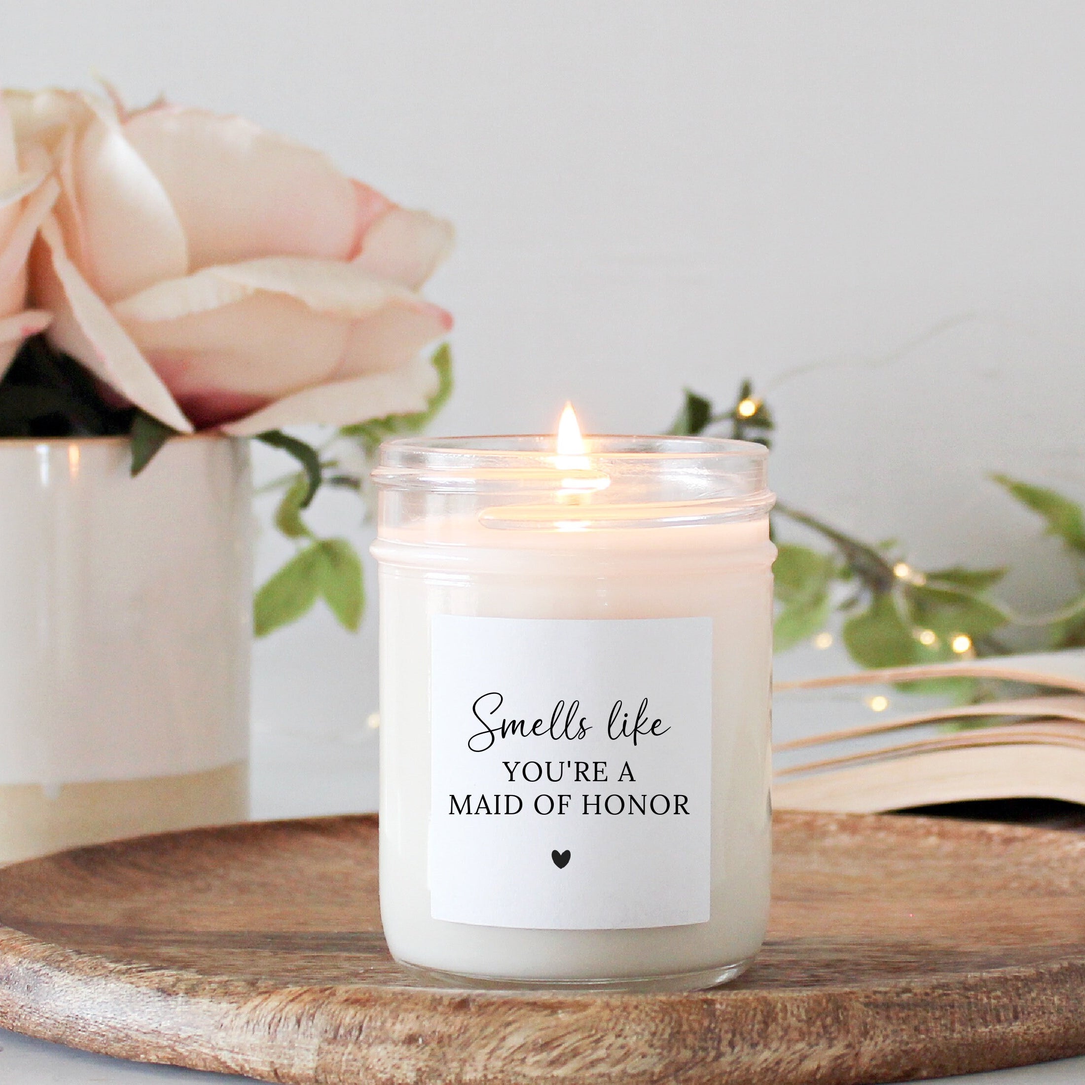 Smells like you're in the bridal party / Bridesmaid Proposal Candle / Bridesmaid Gifts / Maid of Honor Gift / Matron of Honor /