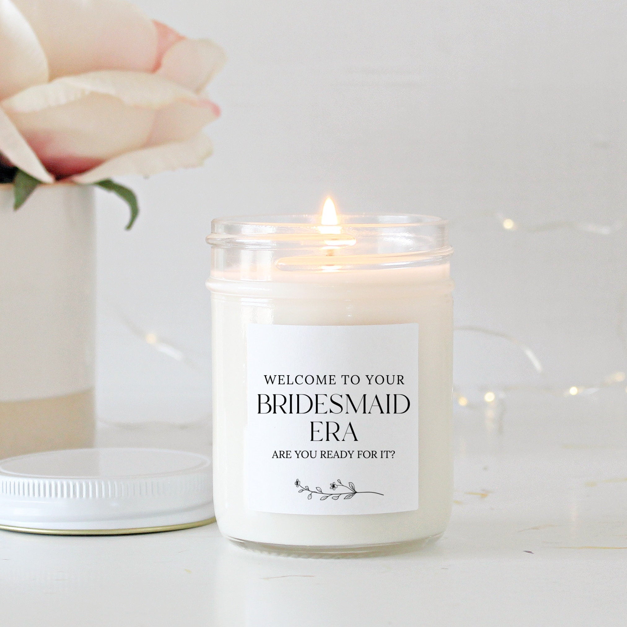 Bridesmaid Proposal Candle / Welcome to your Bridesmaid Era / Bridesmaid Gifts / Maid of Honor Era/ Matron of Honor Gift / Custom Candle