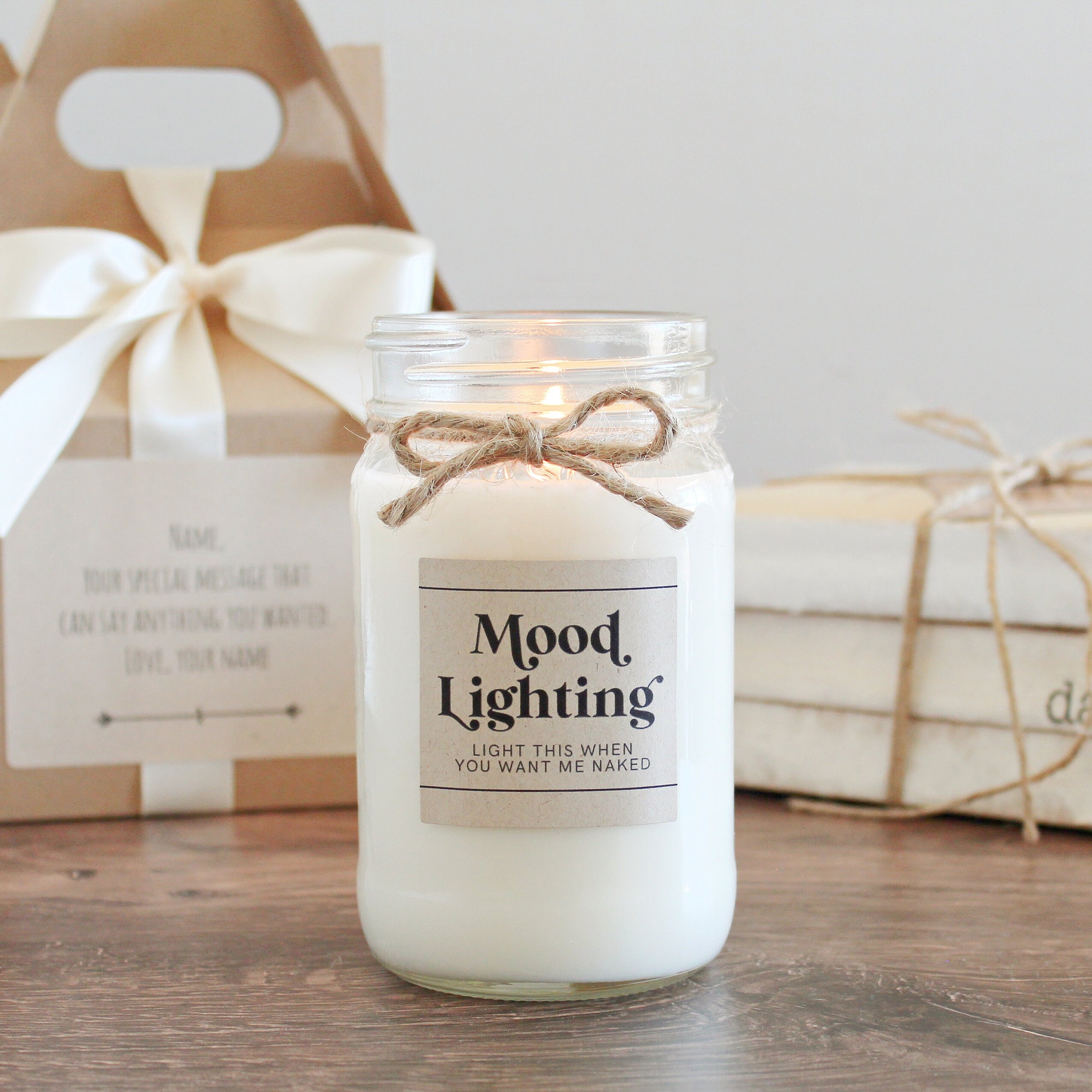 Light When You Want Me Naked / Mood Lighting / Gift for Boyfriend / Soy Candle / Gift for Him / Gift from Girlfriend / Valentine's Day Gift