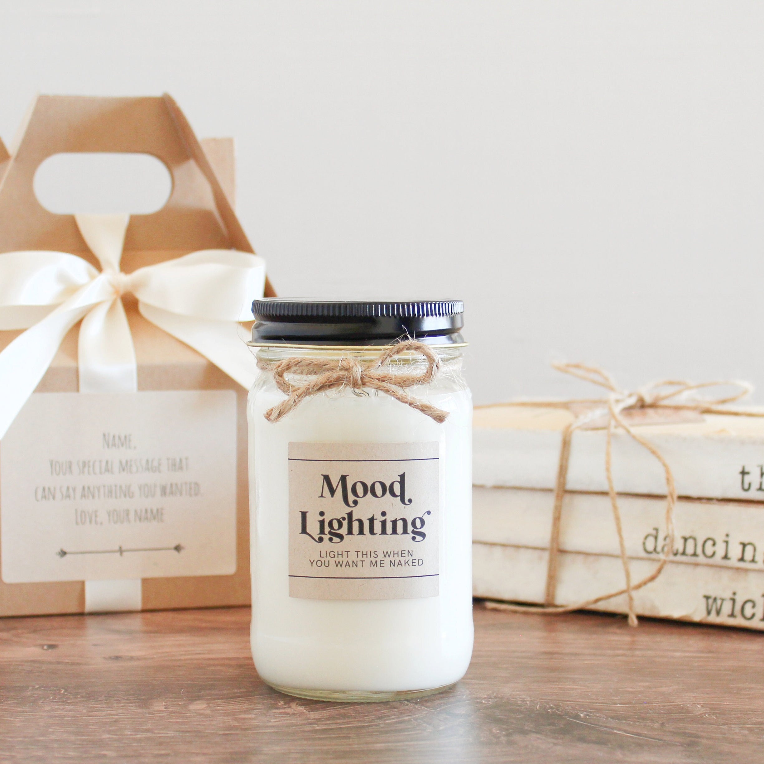 Light When You Want Me Naked / Mood Lighting / Gift for Boyfriend / Soy Candle / Gift for Him / Gift from Girlfriend / Valentine's Day Gift