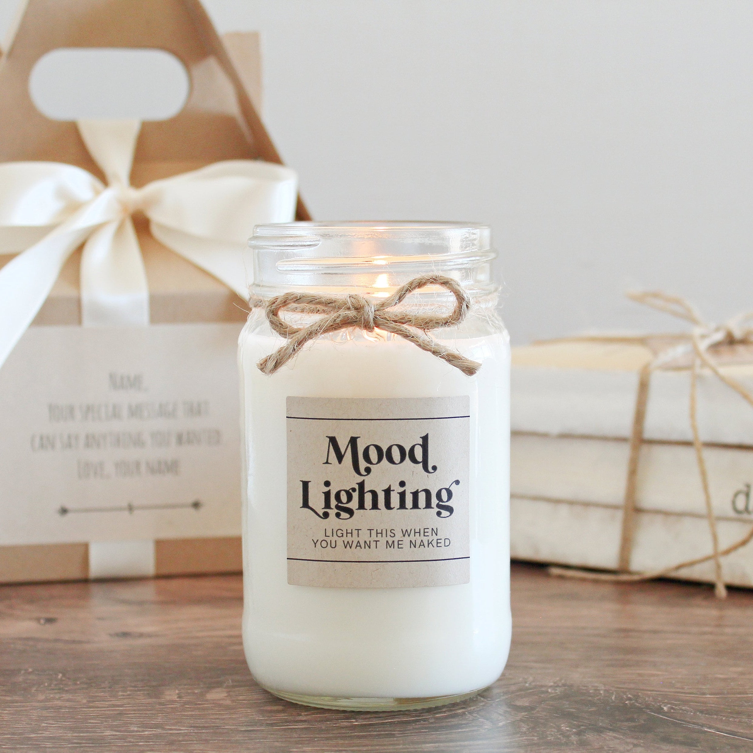 Light When You Want Me Naked / Mood Lighting / Gift for Boyfriend / Soy Candle / Gift for Him / Gift from Girlfriend / Valentine's Day Gift