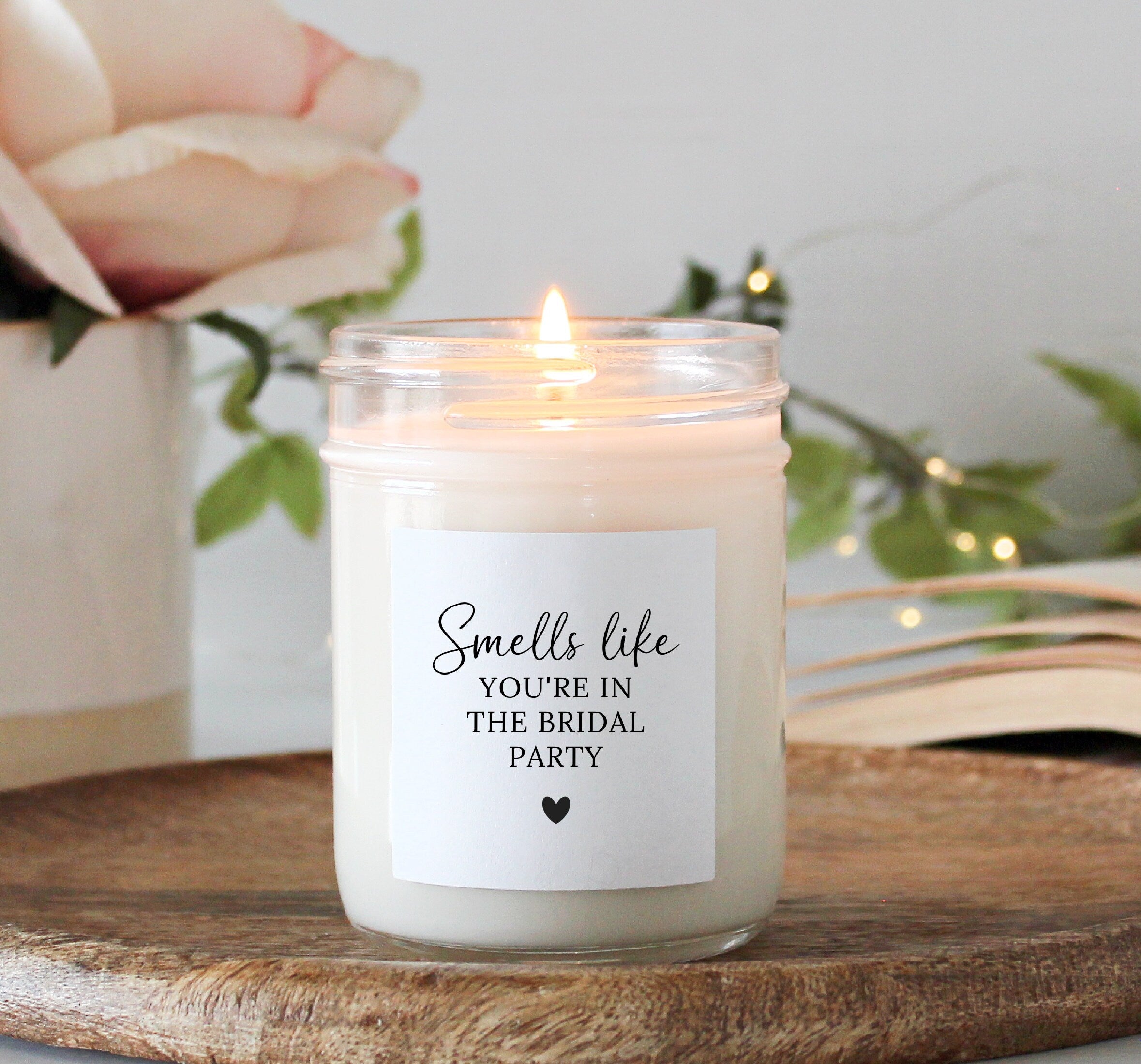 Smells like you're in the bridal party / Bridesmaid Proposal Candle / Bridesmaid Gifts / Maid of Honor Gift / Matron of Honor /