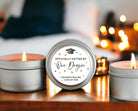 Hotter by One Degree Graduation Party Favors / For Guests in Bulk / Set of 10 Soy Candles / 2024 Graduation Party College Grad Personalized