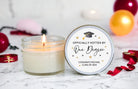 One Degree Hotter Graduation Party Favors / 4 oz Soy Candle Favors / College Graduation / High School Graduation / Personalized Favors