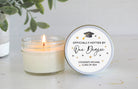 One Degree Hotter Graduation Party Favors / 4 oz Soy Candle Favors / College Graduation / High School Graduation / Personalized Favors