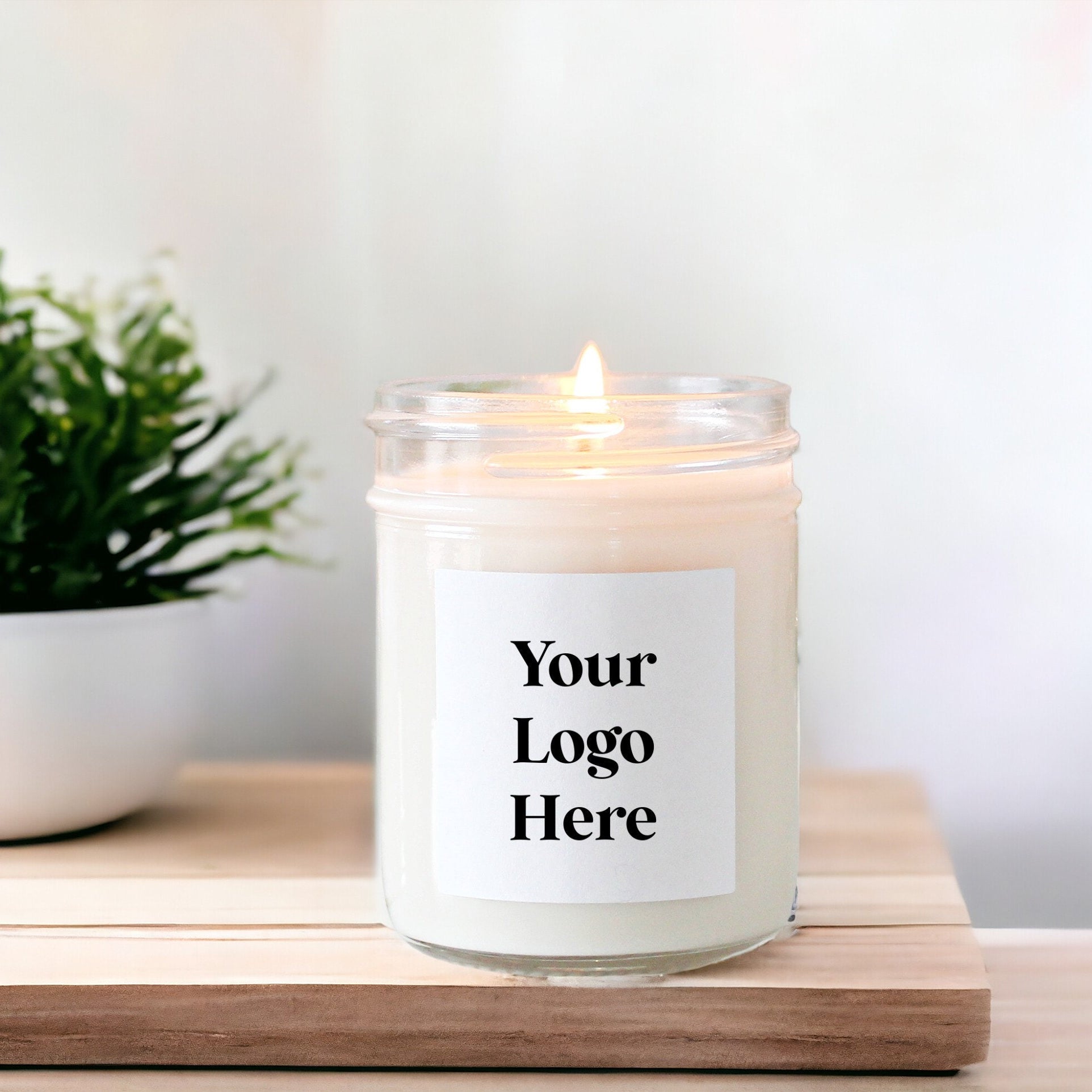 Corporate Logo Candles / 4 oz soy candle favor / Holiday Gifts / For Clients / Employees / Personalized / For Swag / Company Logo Gift