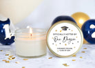 One Degree Hotter Graduation Party Favors / 4 oz Soy Candle Favors / College Graduation / High School Graduation / Personalized Favors