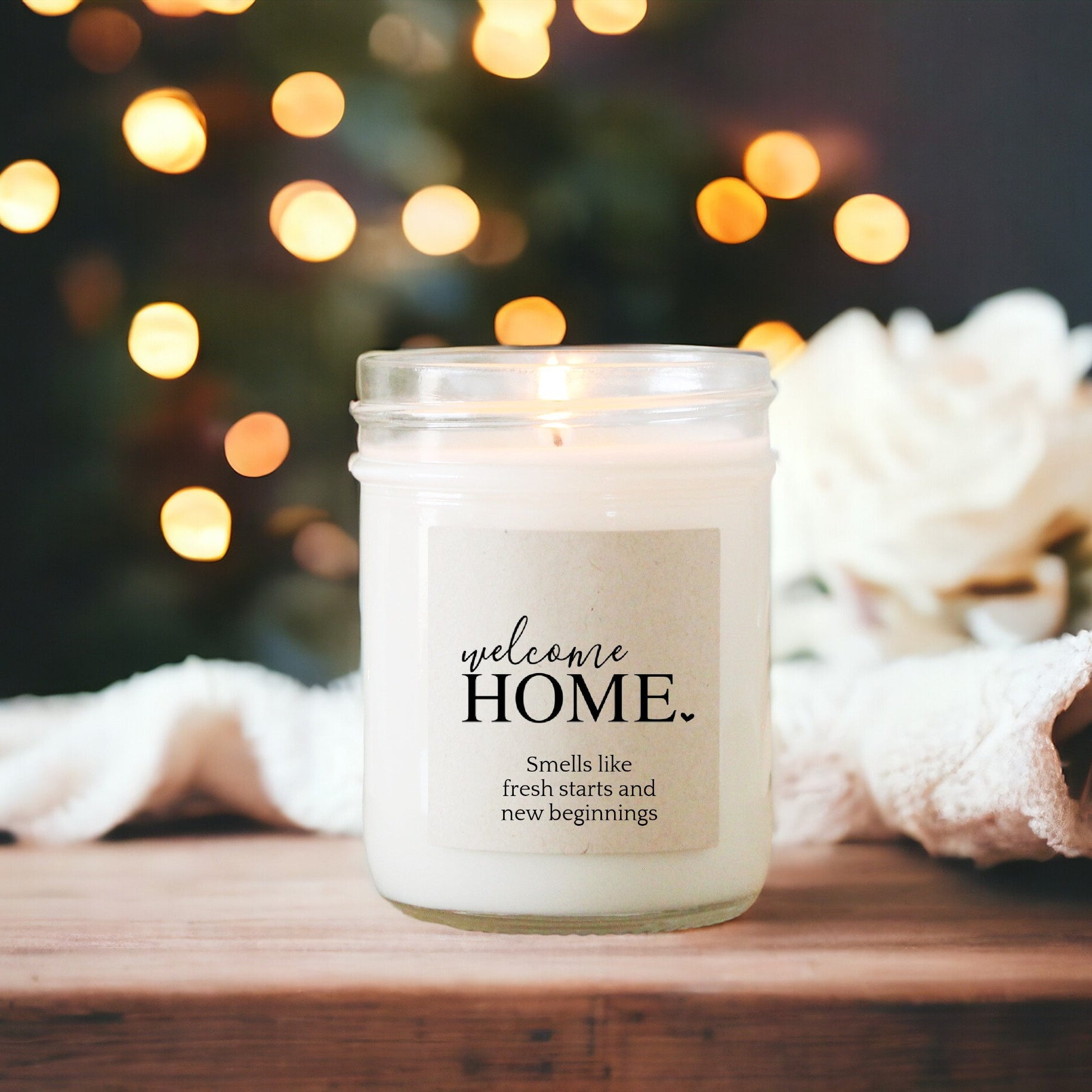 Welcome Home Candle / Smells like fresh starts and new beginnings / New Home Gift / Housewarming candle / Realtor Gift