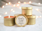 Personalized Name Wedding Favors / Set of 10 BULK Candles for Guests / Custom Candle Gift / Gold Tin / Silver Tins / Unique Wedding Favors