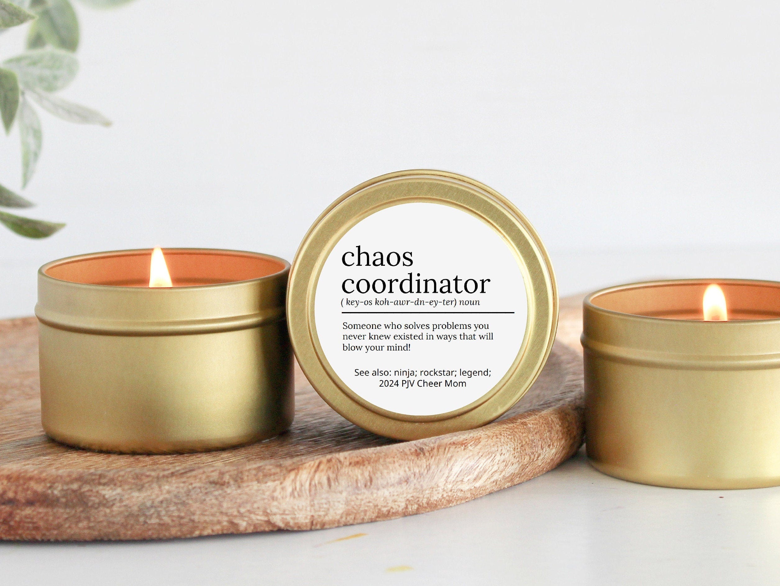 Chaos Coordinator / Bulk Candles / Set of 10 / Teacher Appreciation Gift / Coach / Pre School / Kindergarten / Personalized Gifts Team Gift