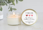 Personalized Teacher Gift / Personalized 4oz Candle Favors / It takes a big heart to teach little minds /Soy Candle Favors /Gift for Teacher
