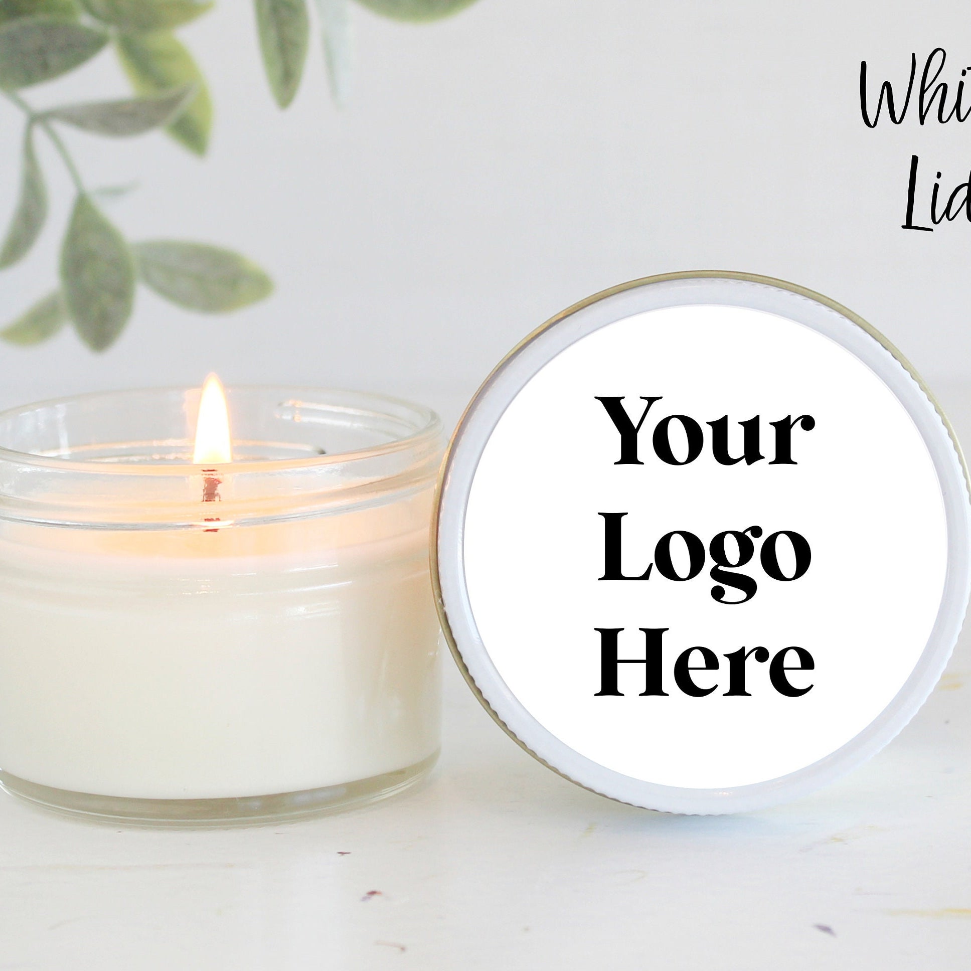 Your Logo Candles / 4 oz soy candle favor / Holiday Gifts / For Clients / Employees / Personalized / For Swag / Company Logo Gift / Realtor