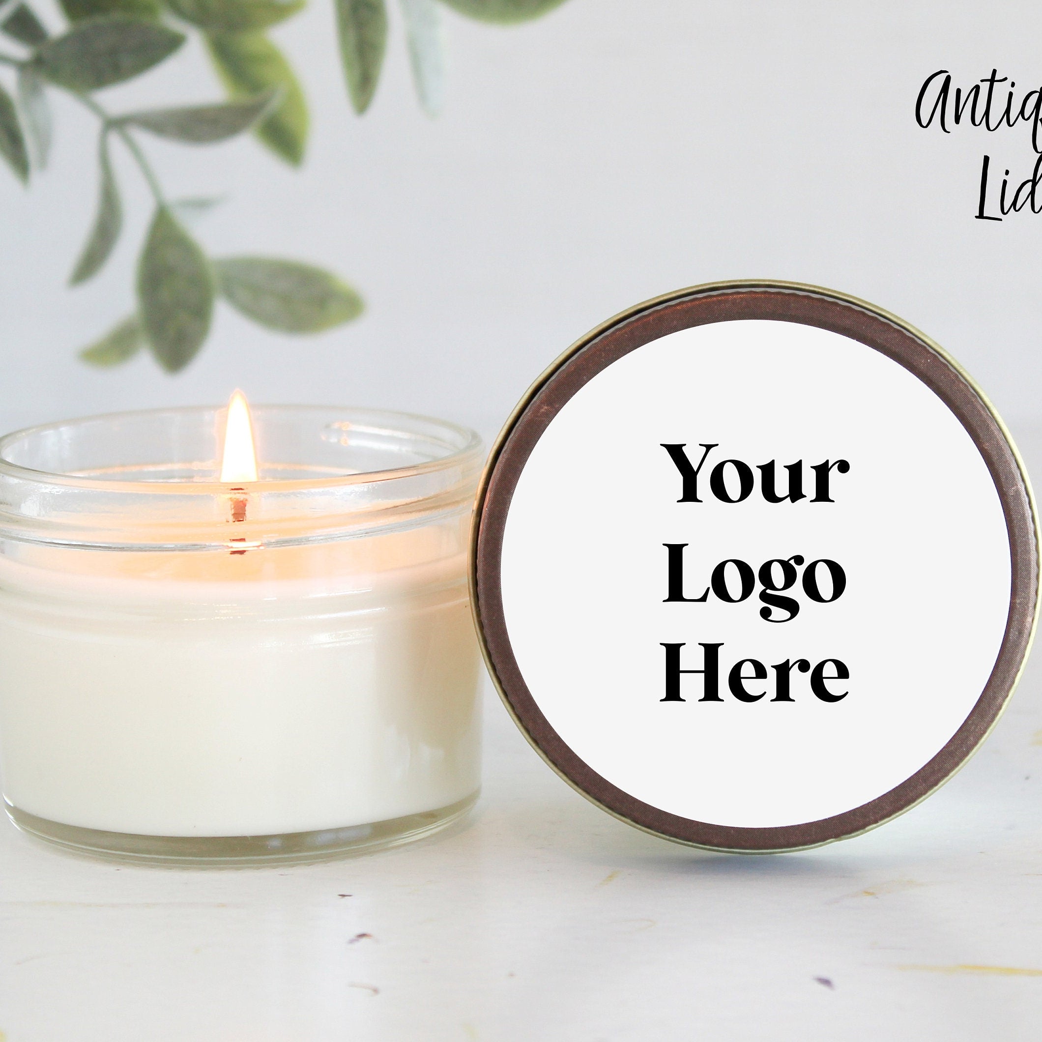 Your Logo Candles / 4 oz soy candle favor / Holiday Gifts / For Clients / Employees / Personalized / For Swag / Company Logo Gift / Realtor