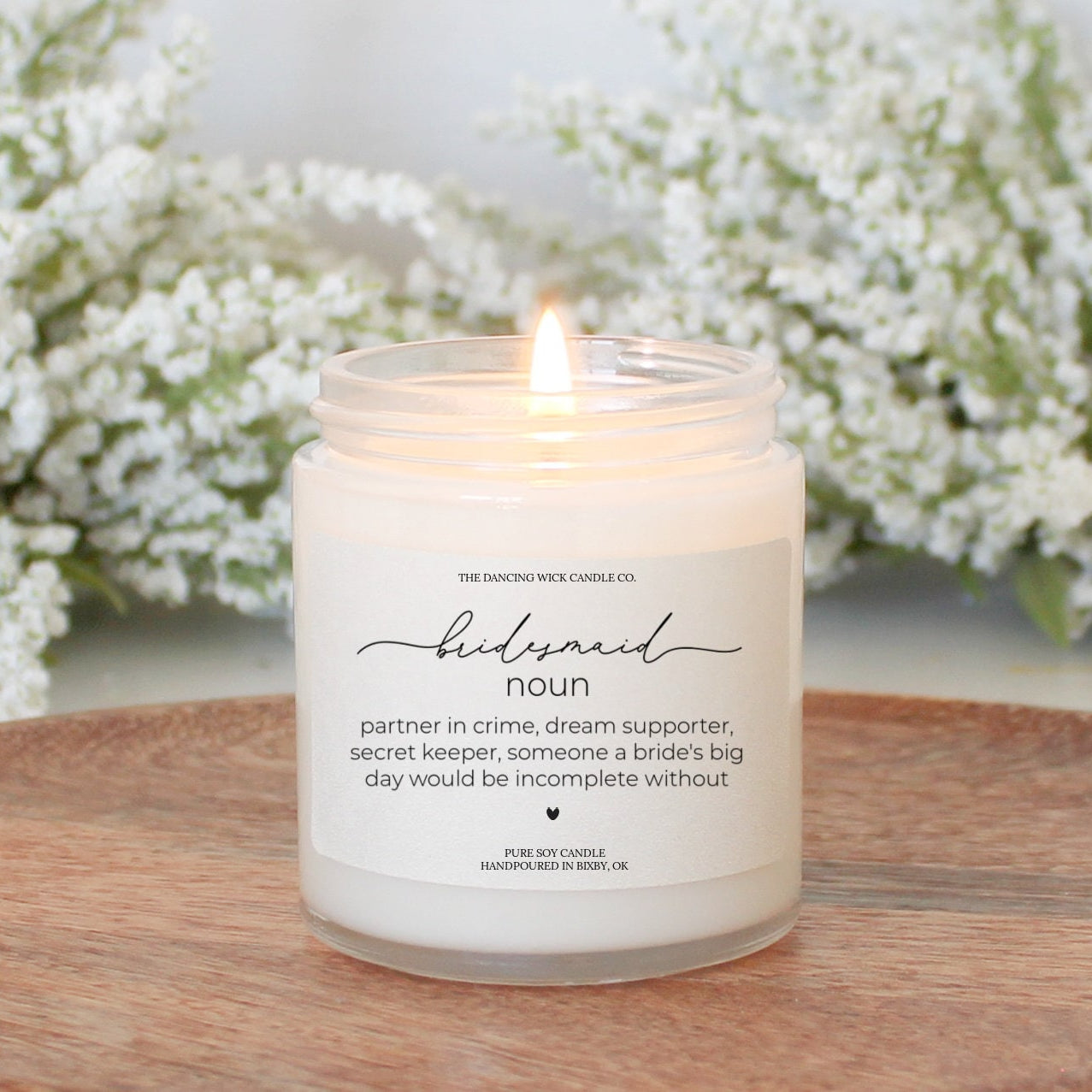 Bridesmaid Proposal Candle / Bridesmaid Gifts / Bridesmaid Noun / Custom Candles / Will You Be My Bridesmaid / Bridal Party Box Idea