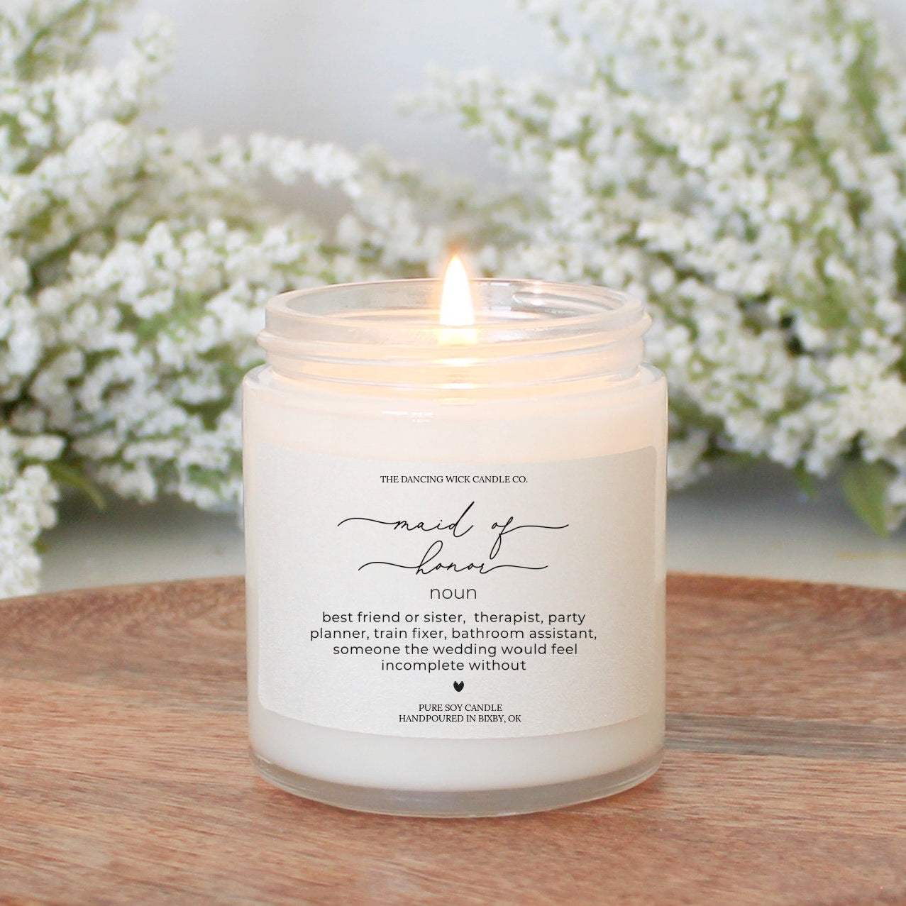 Maid of Honor Proposal Candle / Bridal Party Gift / Maid of Honor Noun / Custom Candles / Will You Be My Maid of Honor? / Bridal Party Box