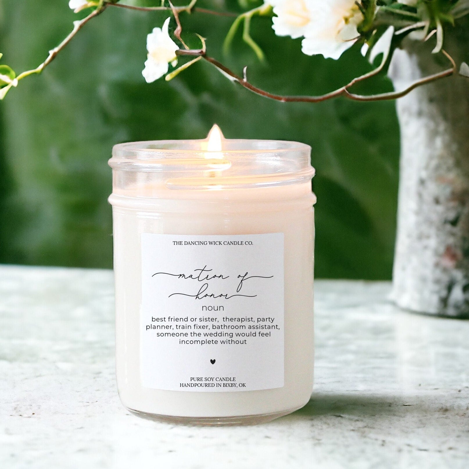 Matron of Honor Noun Proposal Candle / Bridal Party Gift / Custom Candles / Will You Be My Matron of Honor? / Bridal Party Gift Box Ideas