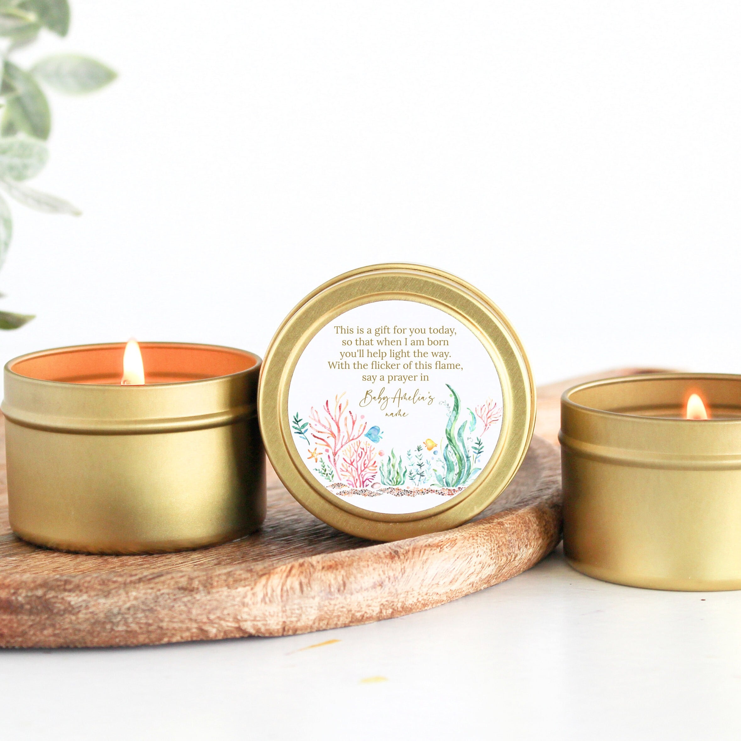 Under the Sea Baby Shower Favors / For Guests in Bulk / Candle Favors / Ocean Animals / Girl Baby Shower / Boy Baby Shower / Custom Candle