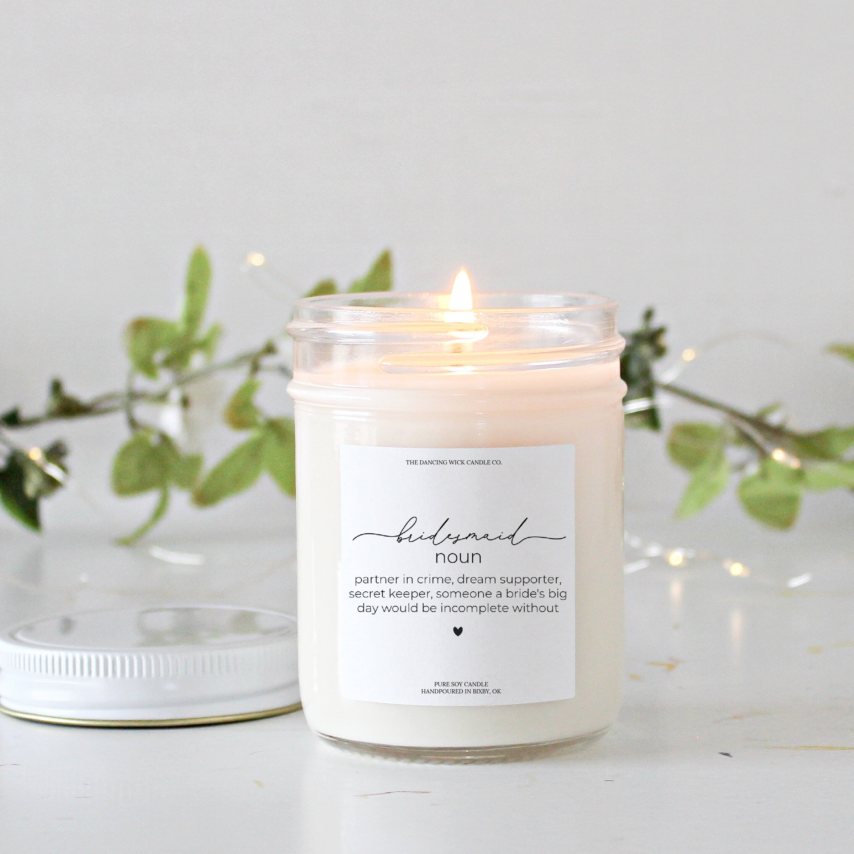 Bridesmaid Proposal Candle / Bridesmaid Gifts / Bridesmaid Noun / Custom Candles / Will You Be My Bridesmaid / Bridal Party Box Idea