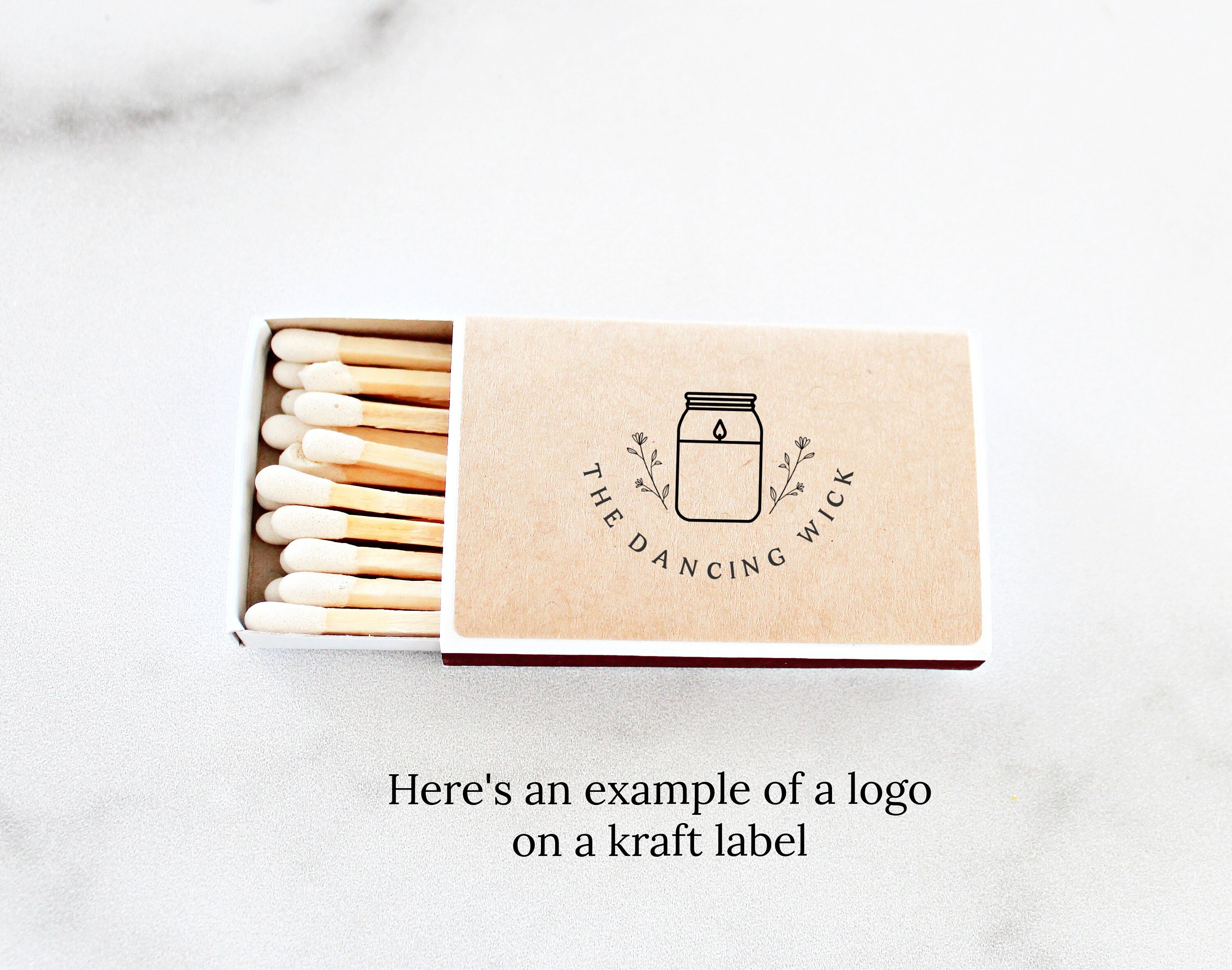 Bulk Logo Match Boxes / Custom Brand Design / Personalized Matches / Custom Promotional Great Business Branding / Double Label Style