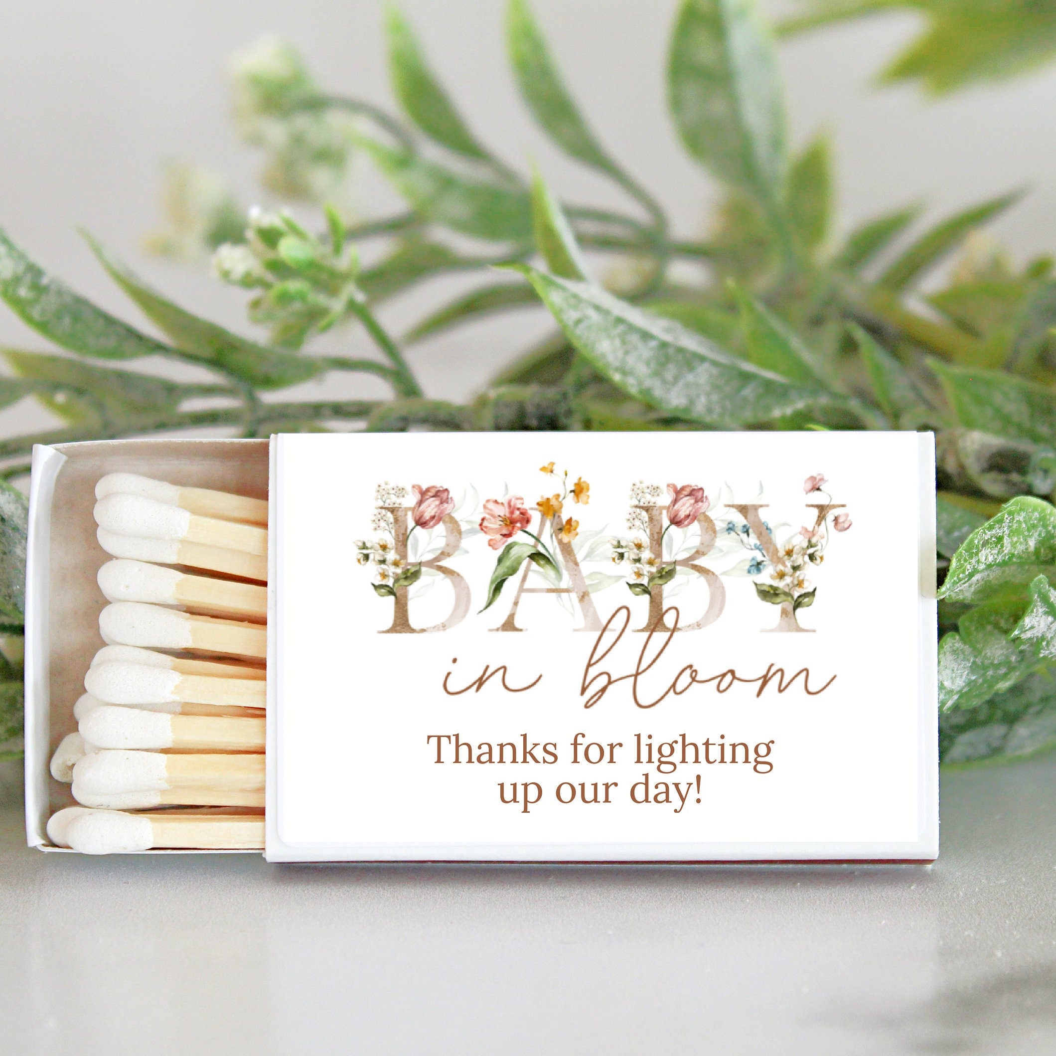 Custom Matches for Baby Shower Favors / Shower Favors / Custom Party Favors / Baby Shower Favor ideas / Sold in Sets of 10