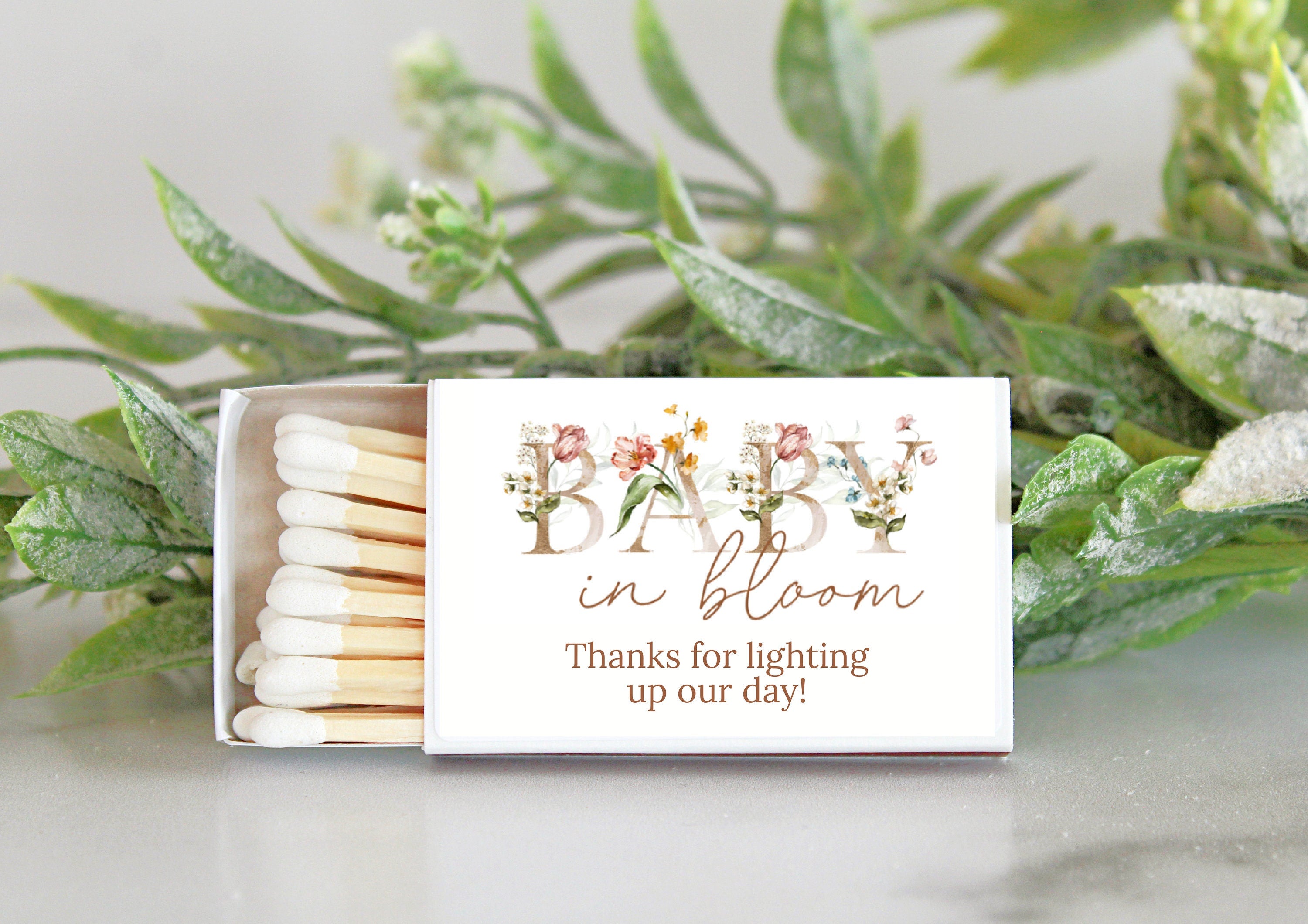 Custom Matches for Baby Shower Favors / Shower Favors / Custom Party Favors / Baby Shower Favor ideas / Sold in Sets of 10