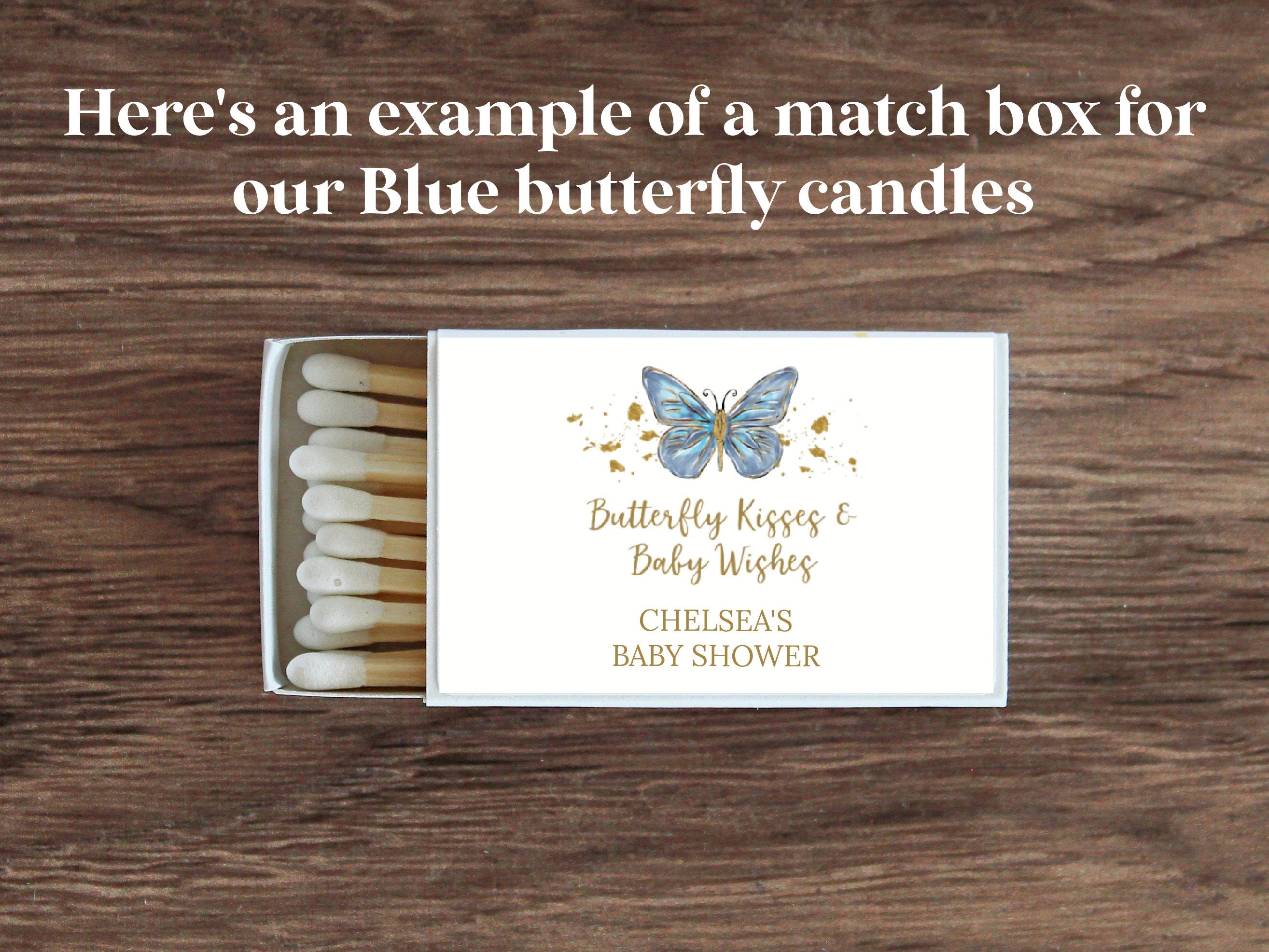 Custom Matches for Baby Shower Favors / Shower Favors / Custom Party Favors / Baby Shower Favor ideas / Sold in Sets of 10