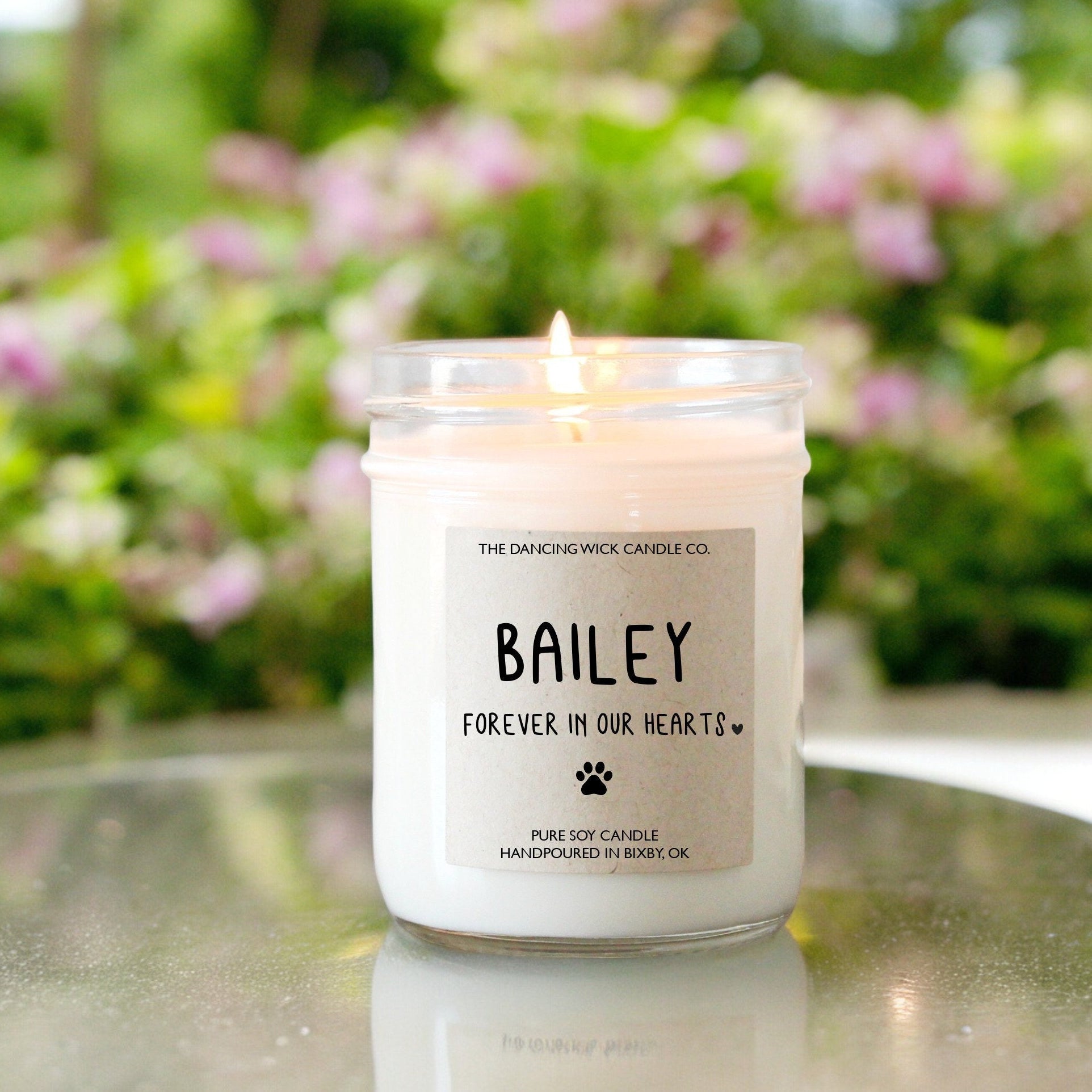 Pet Memorial Gift / Personalized Soy Candle / Thinking of you gifts / Sympathy / Sorry For Your Loss / Loss of Dog / Condolence Gift