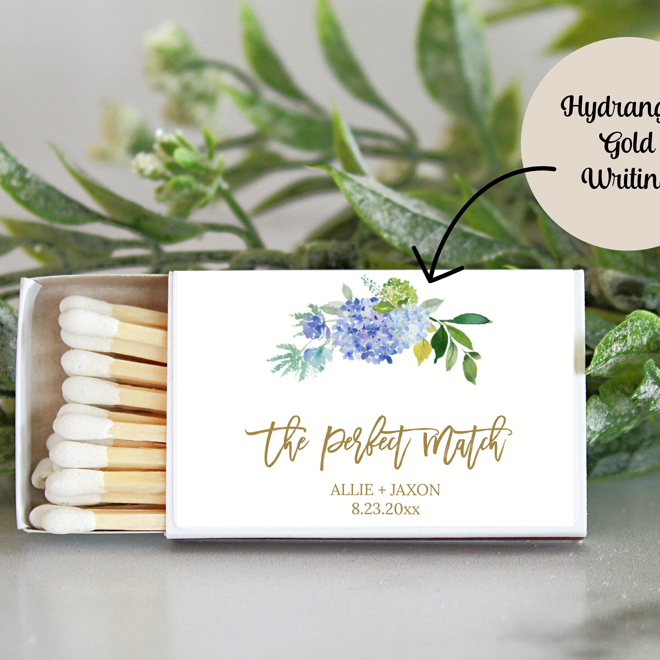 Personalized Matches / Set of 10 / Wedding Favors / The Perfect Match / Reception Favors / Bridal Shower / Engagement Party Favors Floral