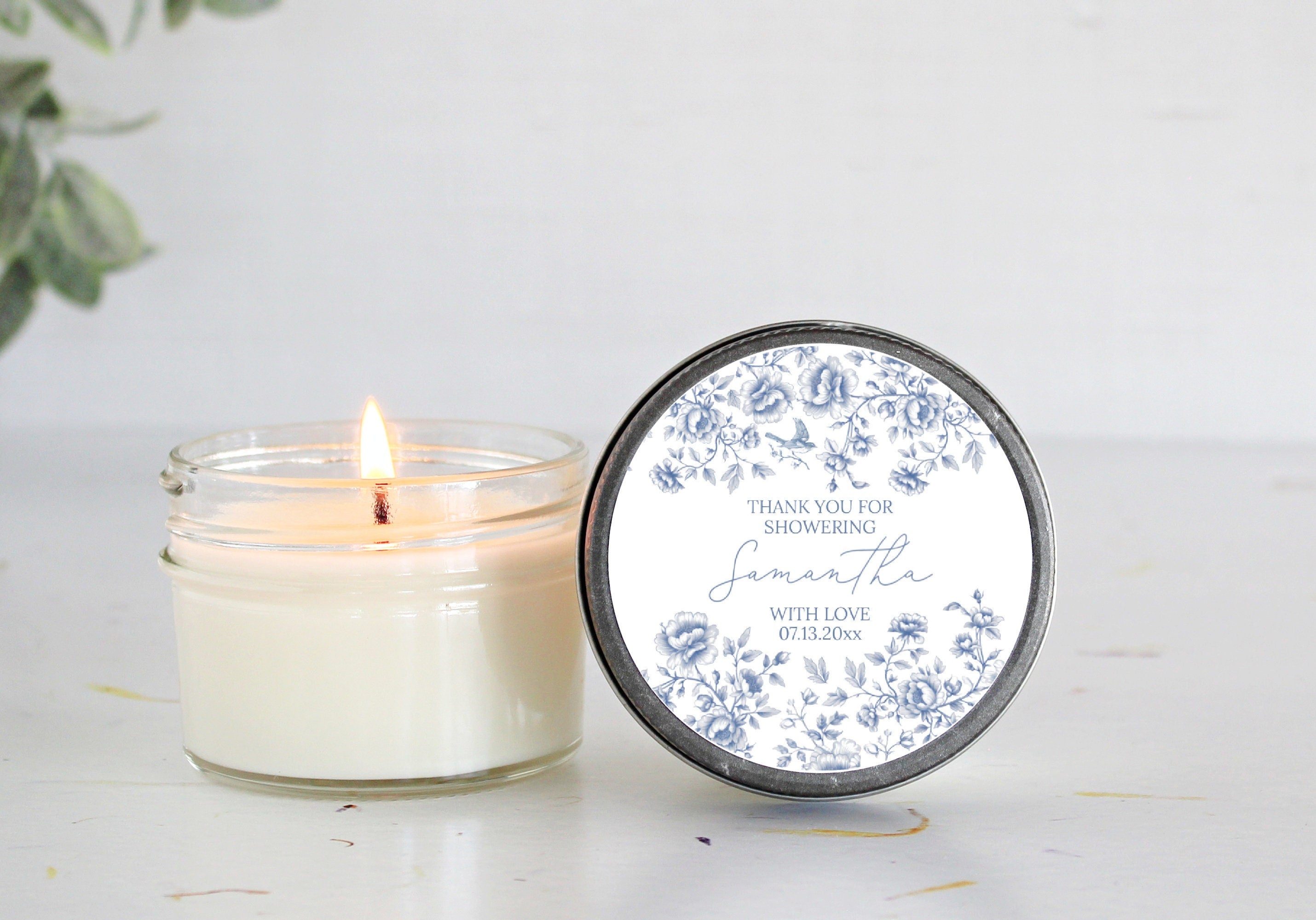 Something Blue Before I do / Candle Favors / Sugar Scrub Favors / Bridal Shower / Baby Shower / Gifts for Guest / Personalized / Dusty Blue