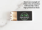 Bulk Logo Match Boxes / Custom Brand Design / Personalized Matches / Custom Promotional Great Business Branding / Double Label Style