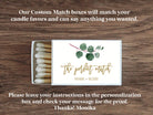 Custom Matches for Wedding Favors / Bridal Shower Favors / Sold in Sets of 10 / Matches to Match your Candle Favors / The Perfect Match